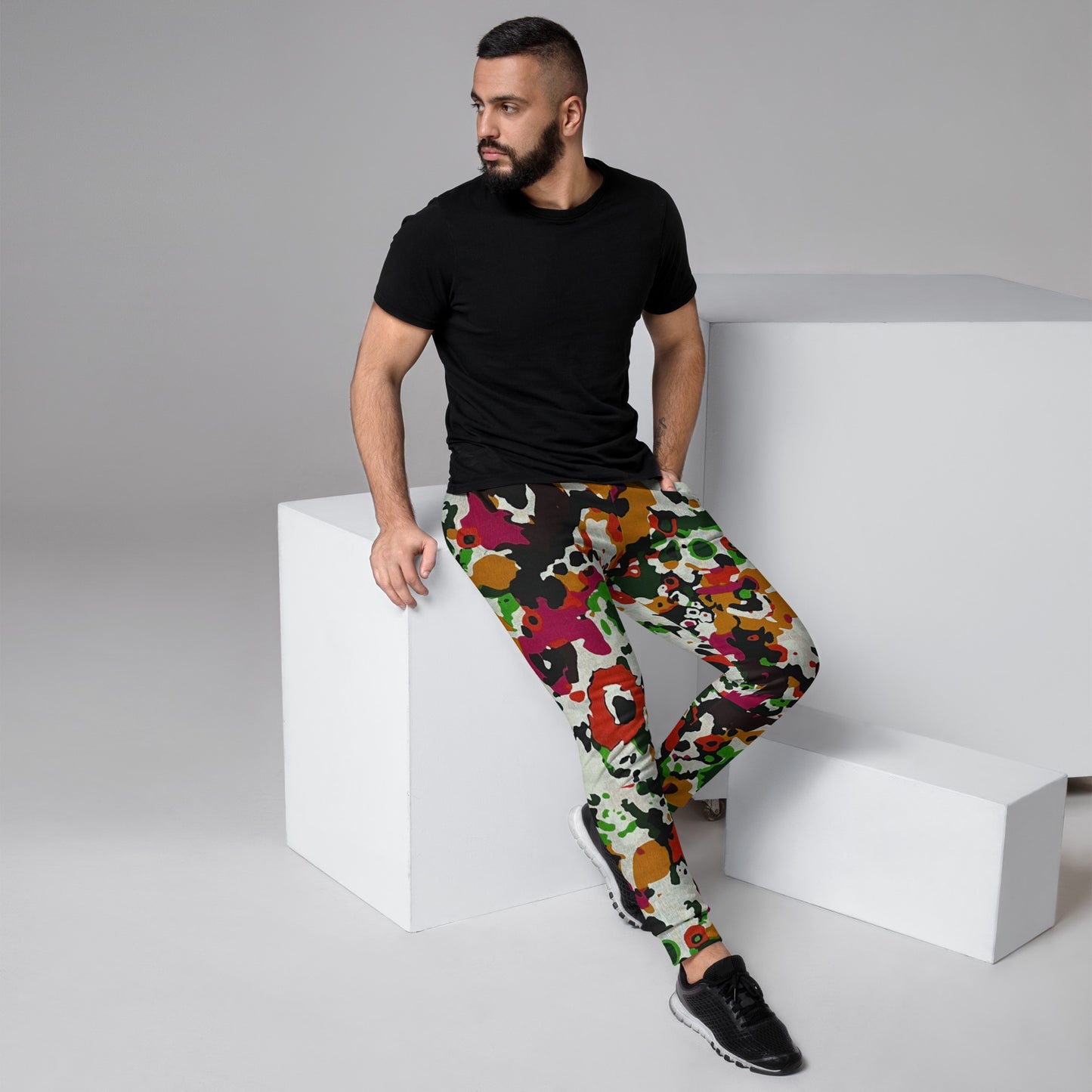 Multicolour Paint Ankara Men's Joggers