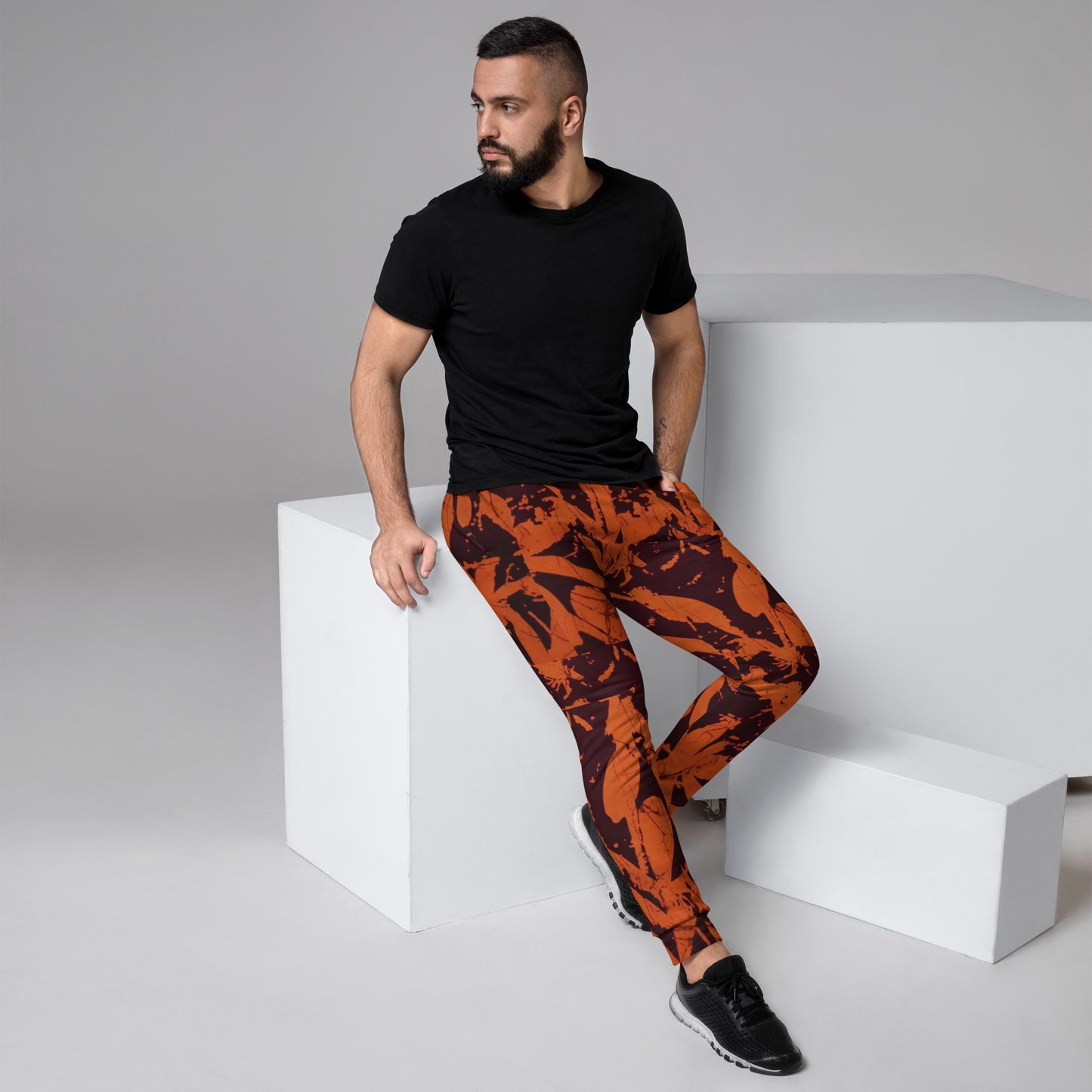 Orange Adire Men's Joggers