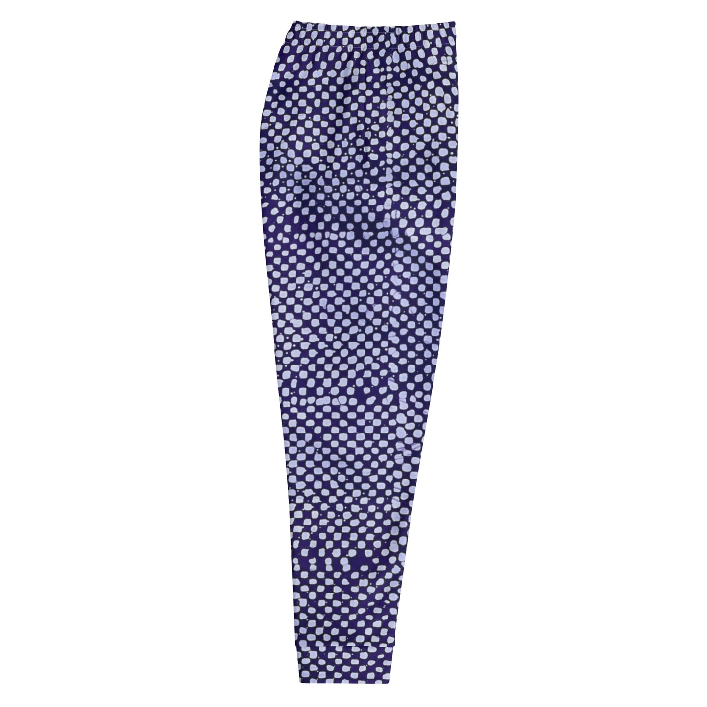 Purple And White Polka Dots Adire Men's Joggers