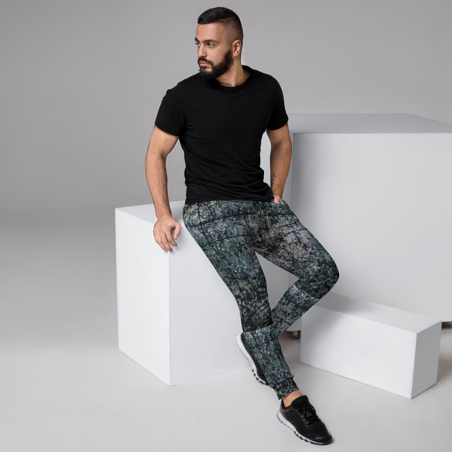 Dark Green Adire Men's Joggers