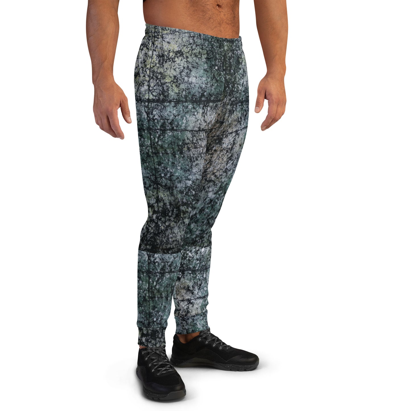 Dark Green Adire Men's Joggers