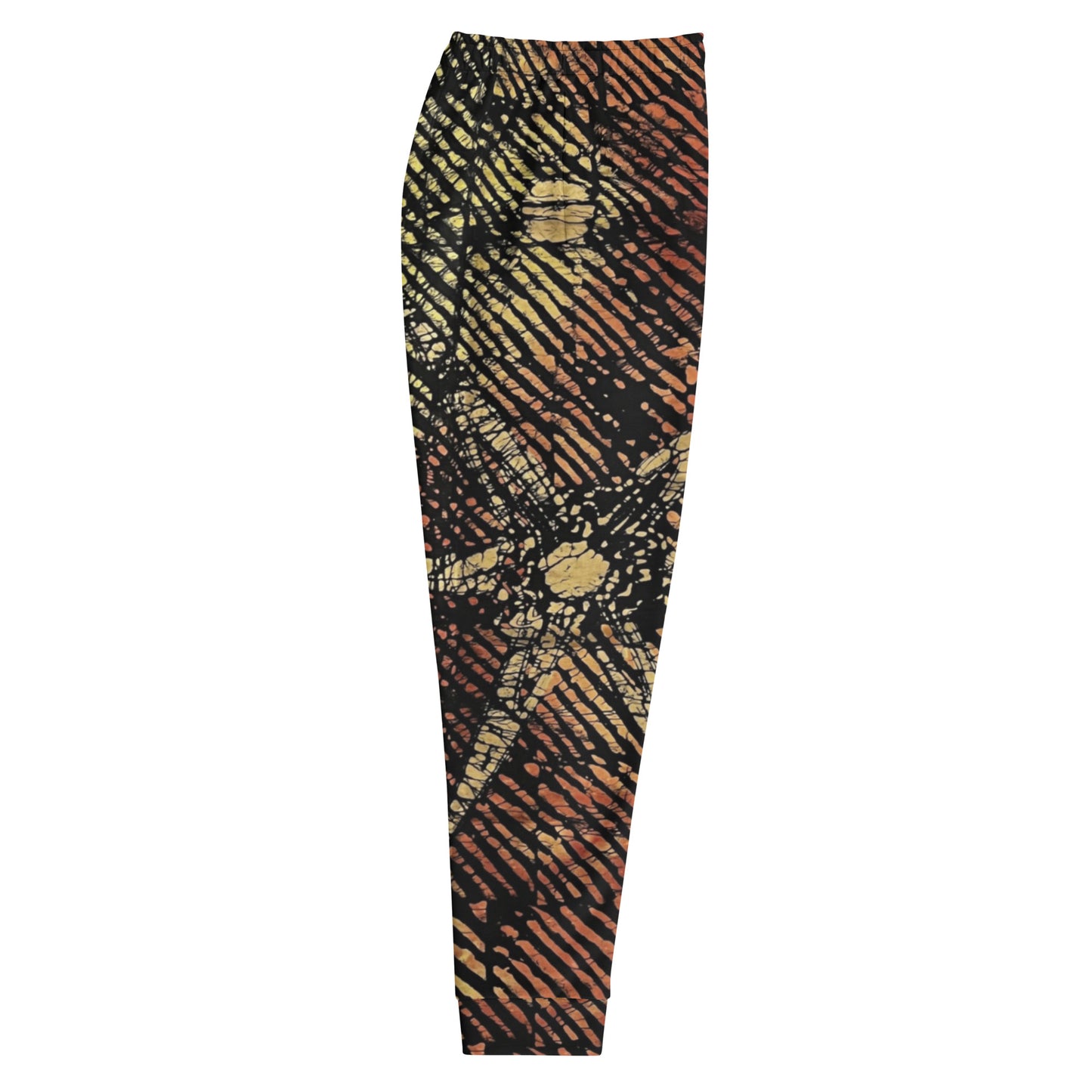 Yellow Orange Stripes Aztec Ankara Men's Joggers