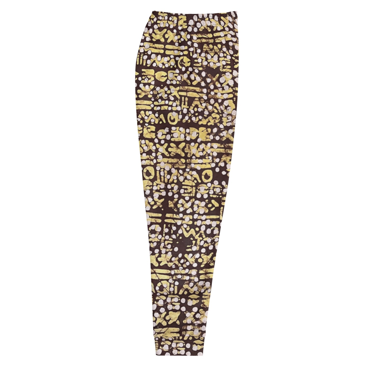 Yellow Brown Noughts And Crosses Adire Men's Joggers