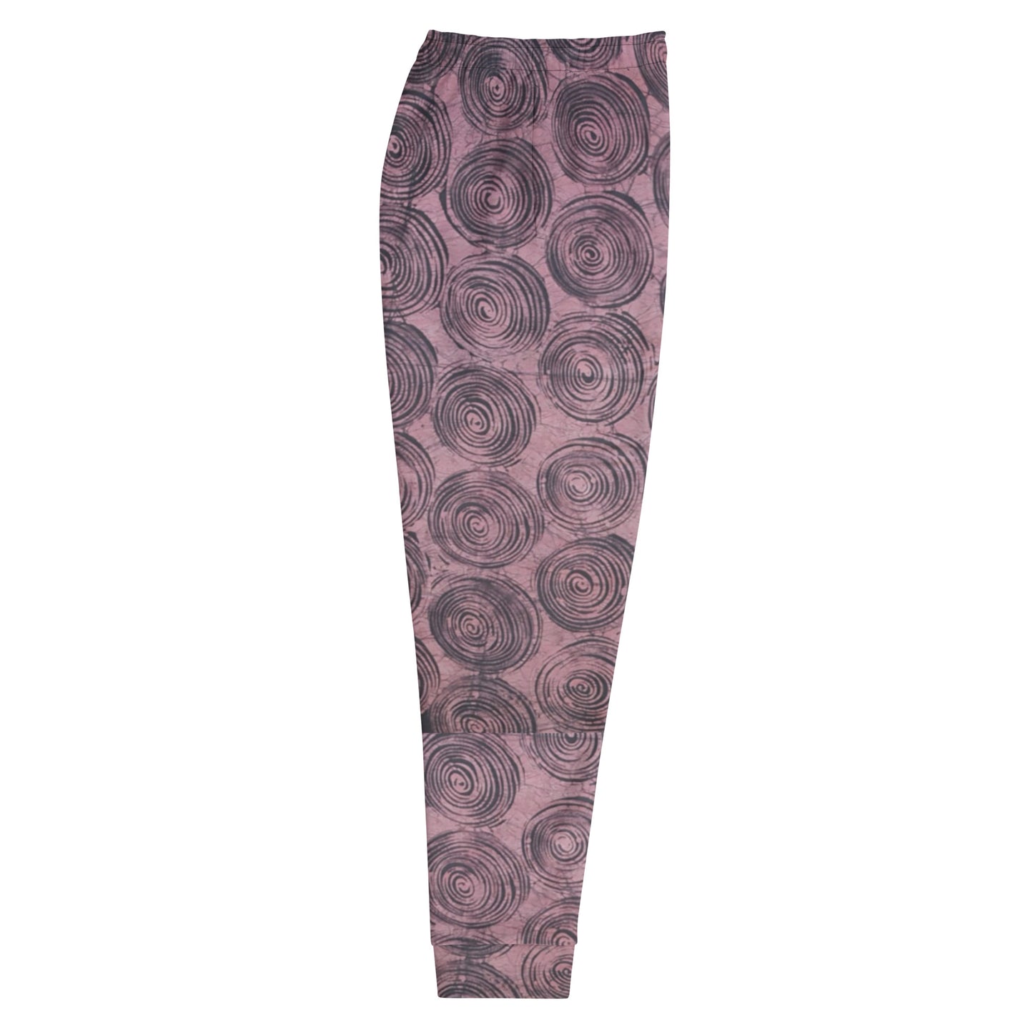 Pink And Black Swirl Adire Men's Joggers