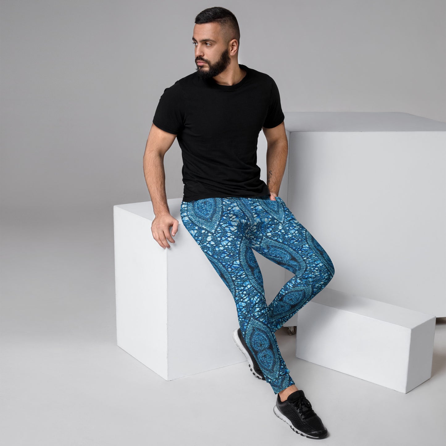 Blue Peas Ankara Men's Joggers