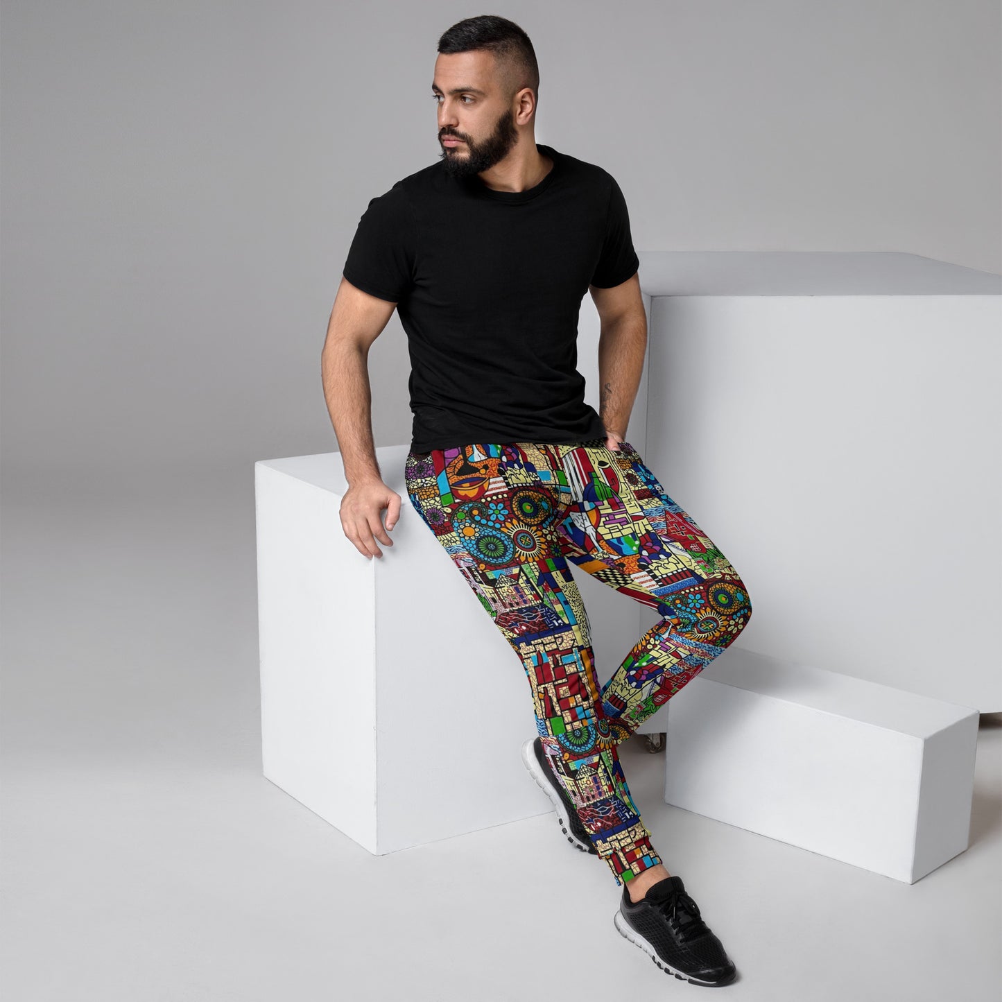 Colourful Artsy Ankara Men's Joggers