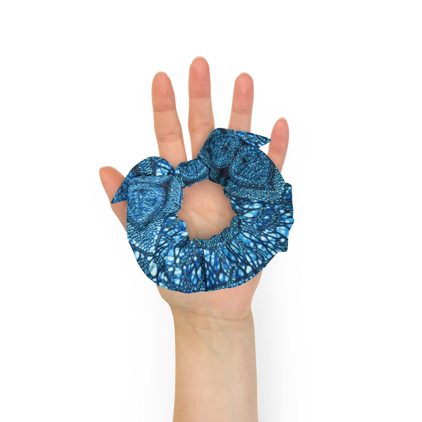 Blue Peas Scrunchie