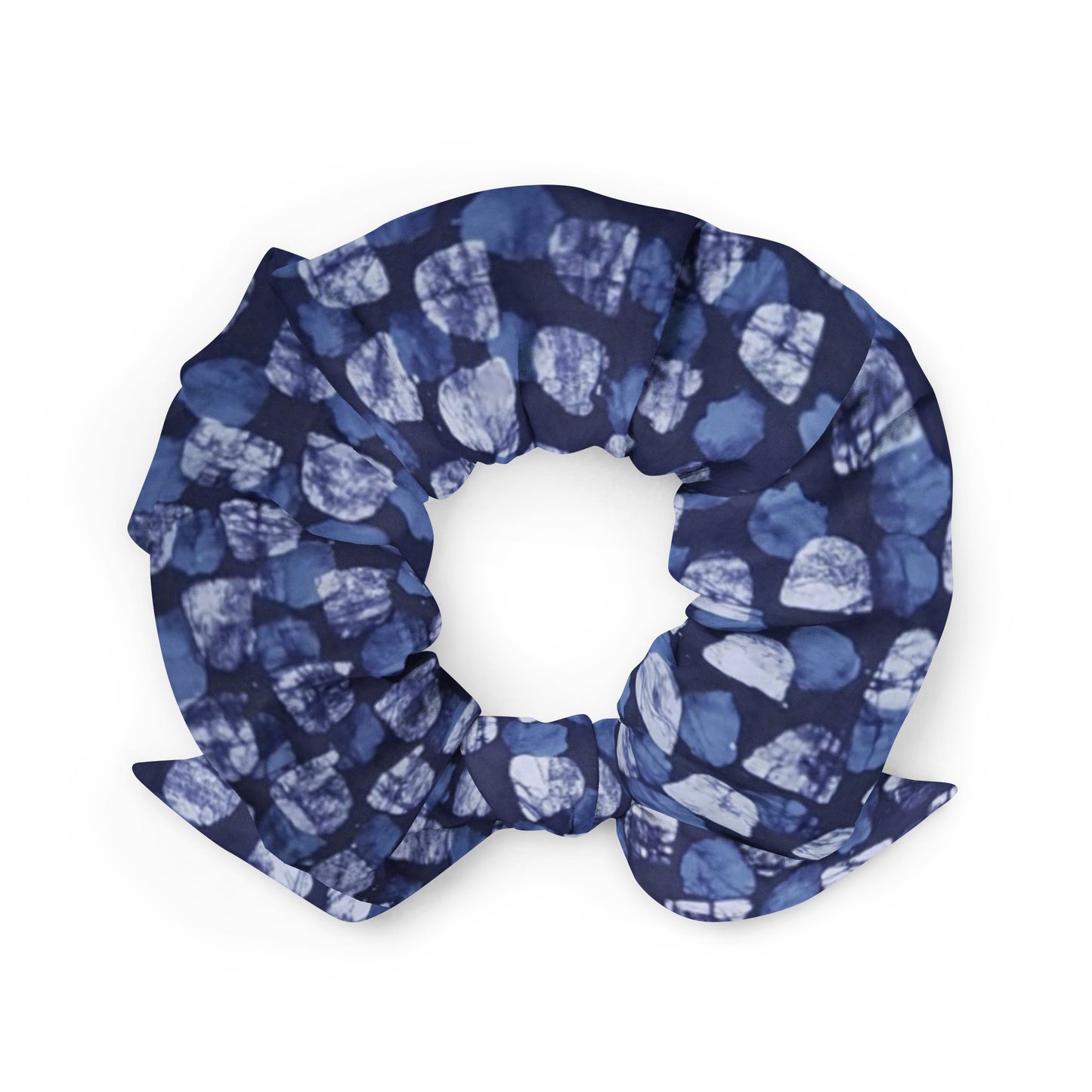 Blue Dotted Scrunchie