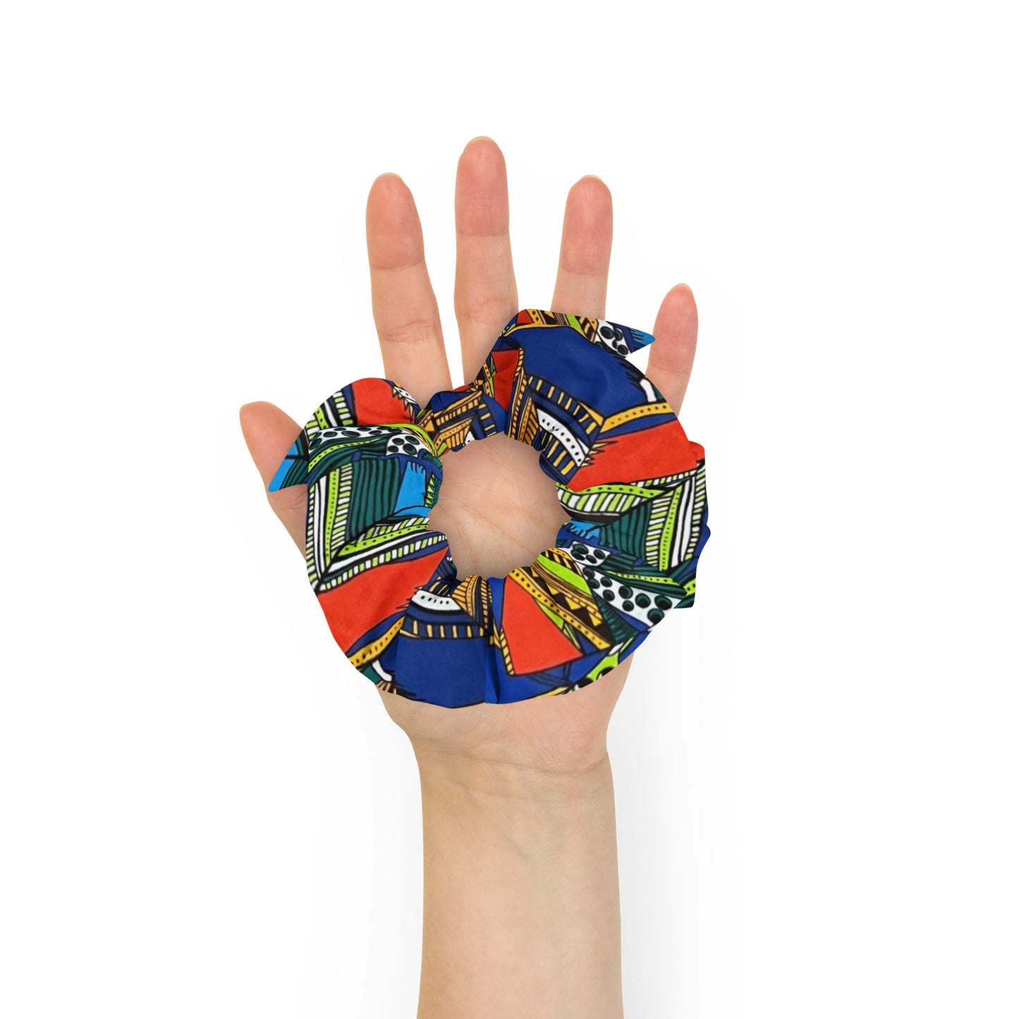 Multicolour Shapes Scrunchie