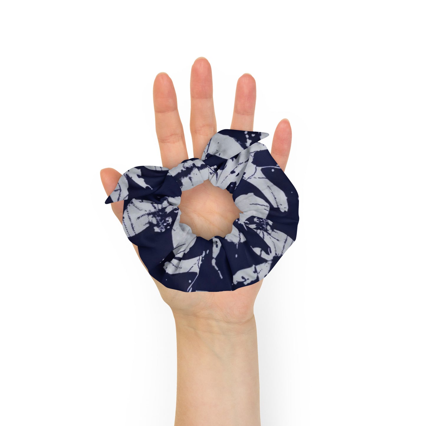 Indigo Adire Recycled Scrunchie