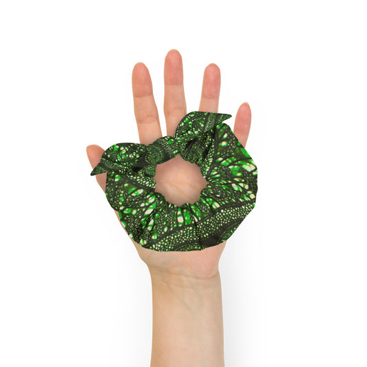 Green Peas Ankara Recycled Scrunchie