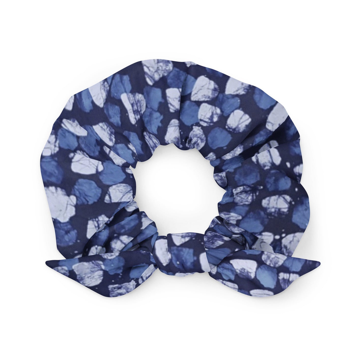 Blue Dotted Scrunchie