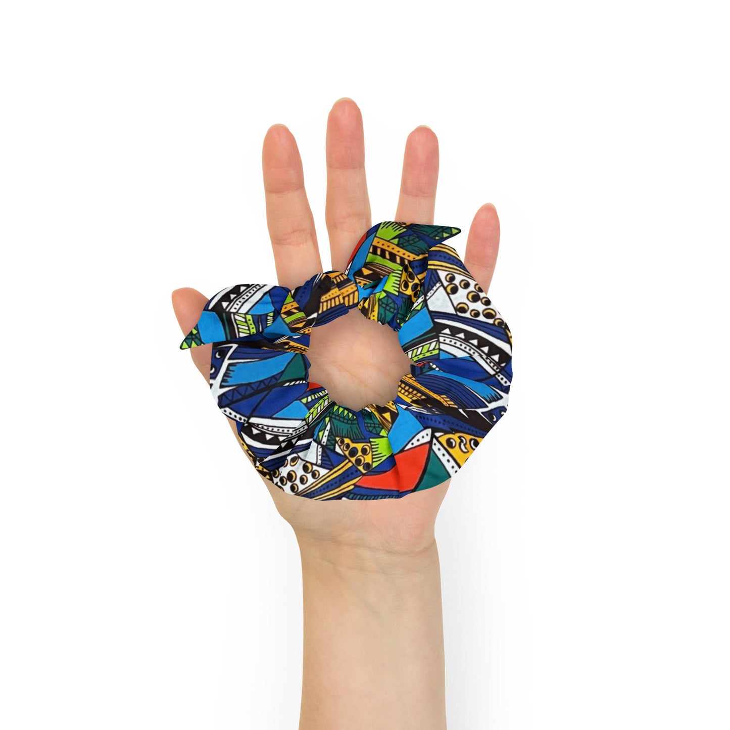 Multicolour Shapes Scrunchie