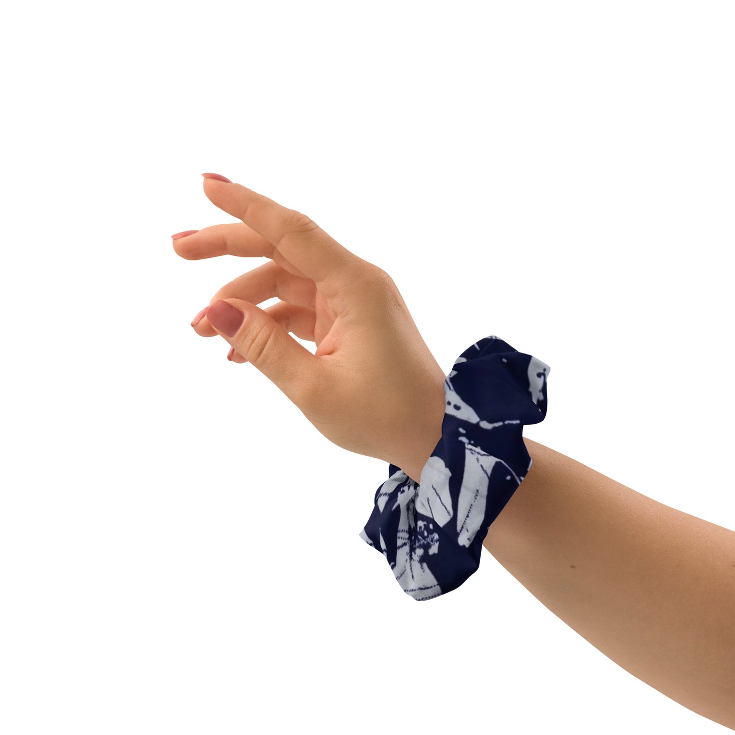 Indigo Adire Recycled Scrunchie