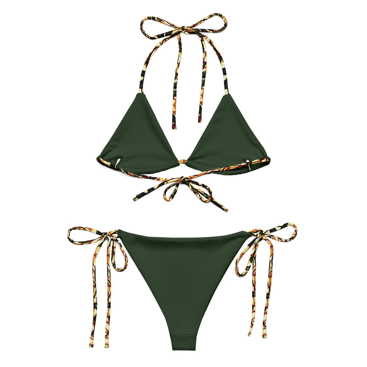 Green Leaf Wine Ankara String Bikini