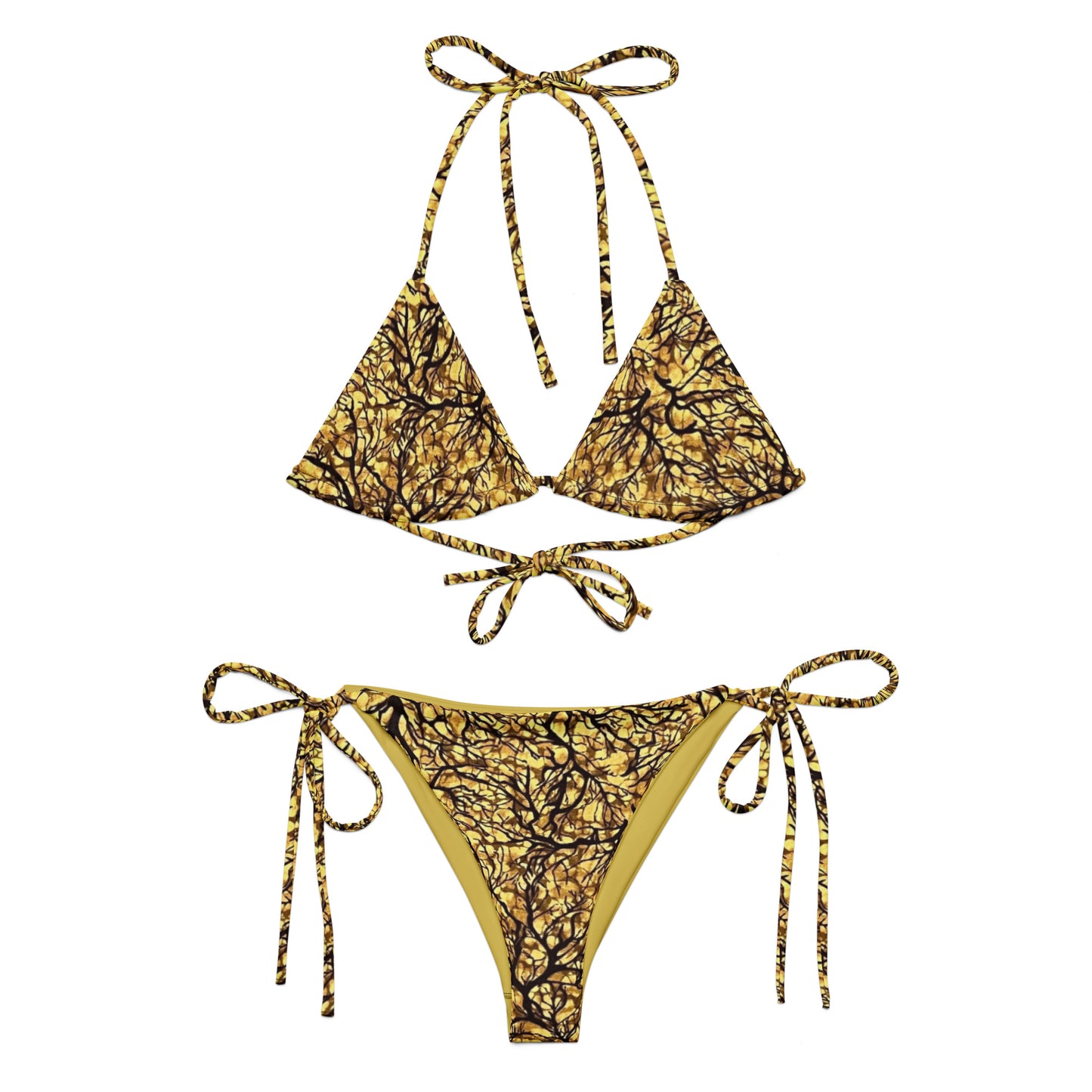 Trees Adire String Bikini