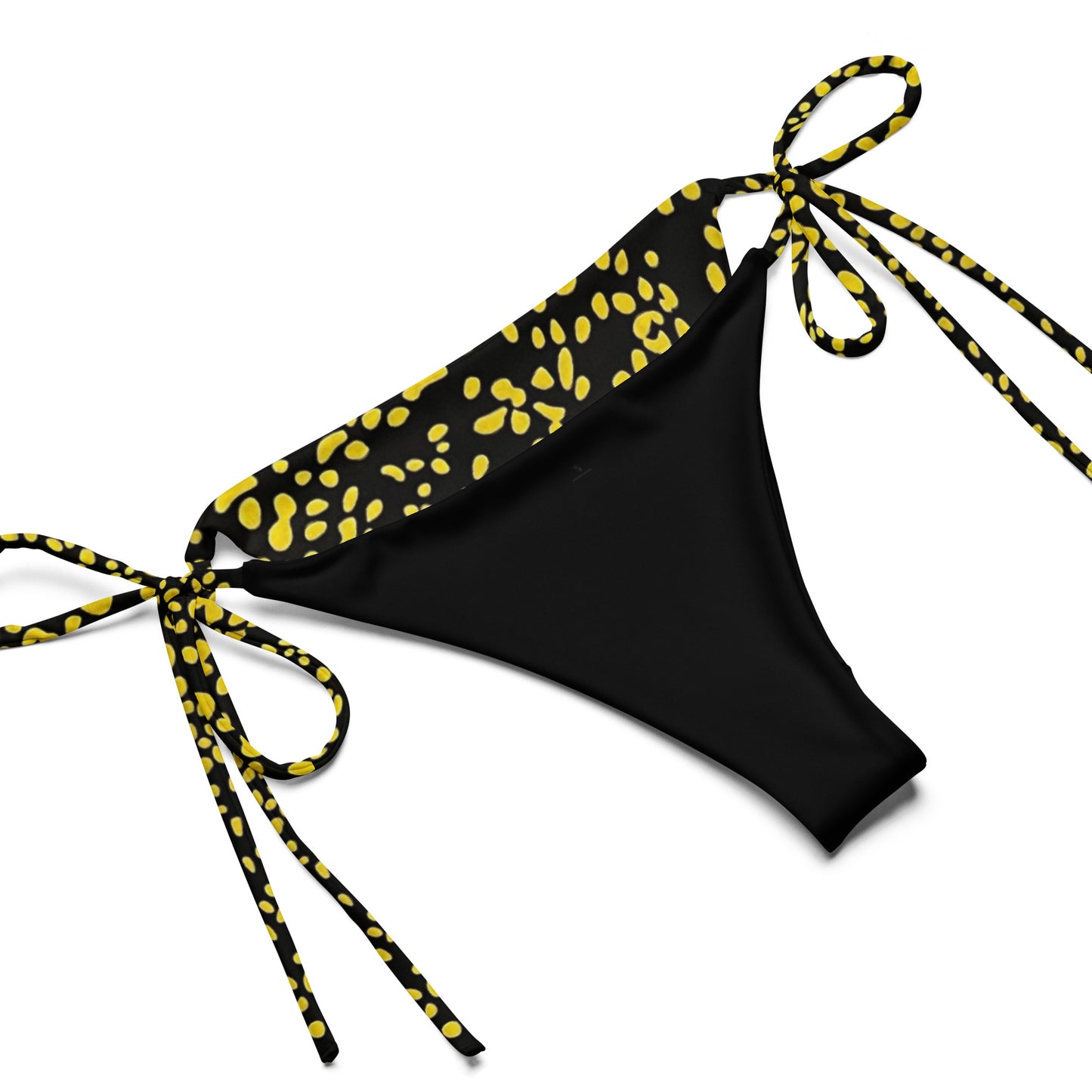 Yellow Dots Adire String Bikini