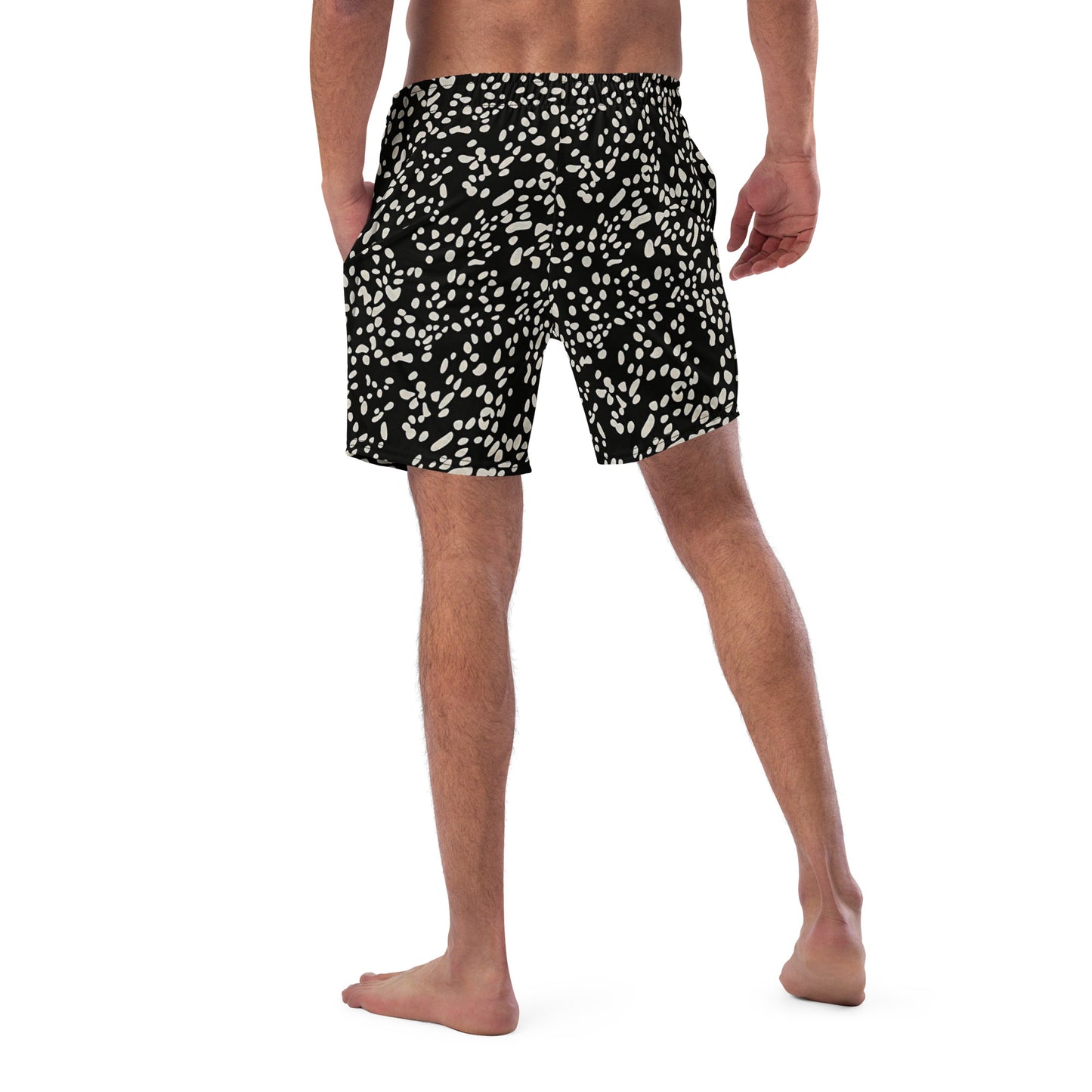 White Dots Adire Men's Swim Trunks