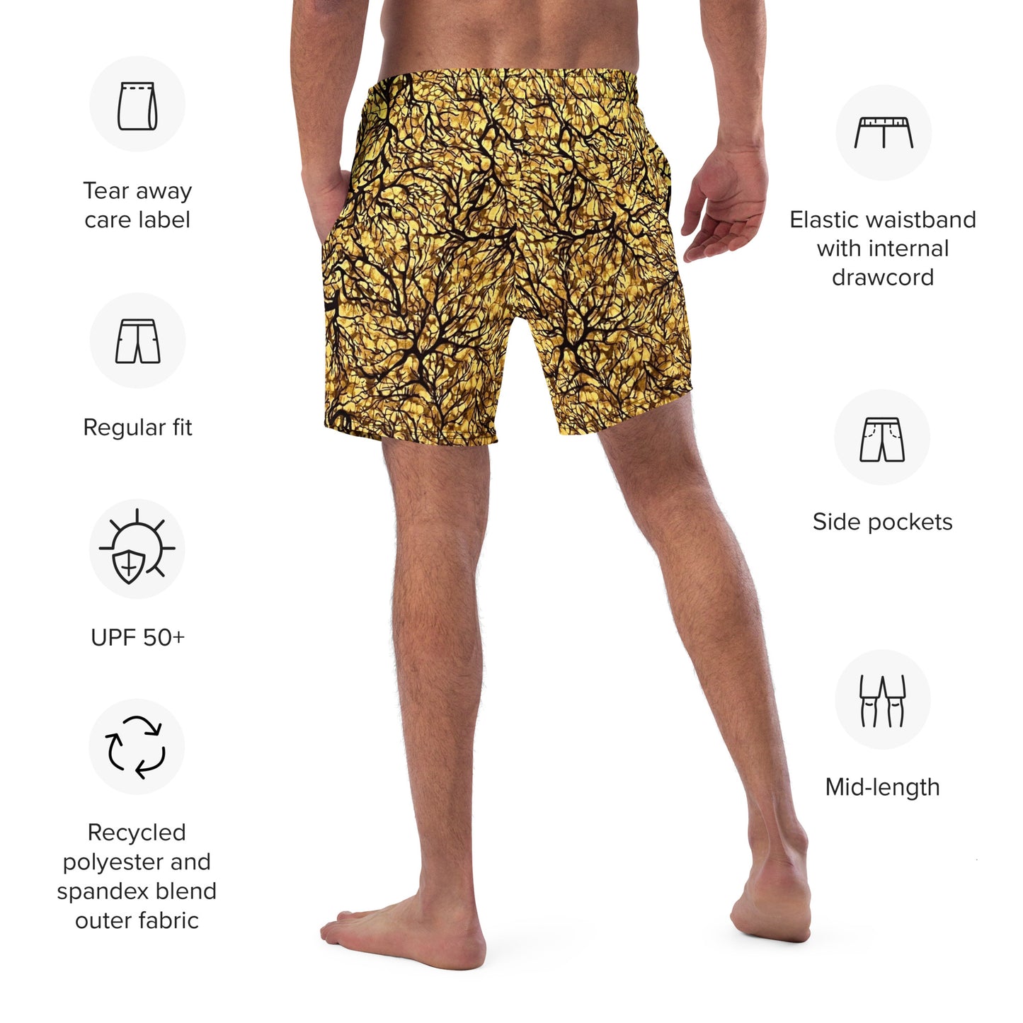 Trees Adire Men's Swim Trunks