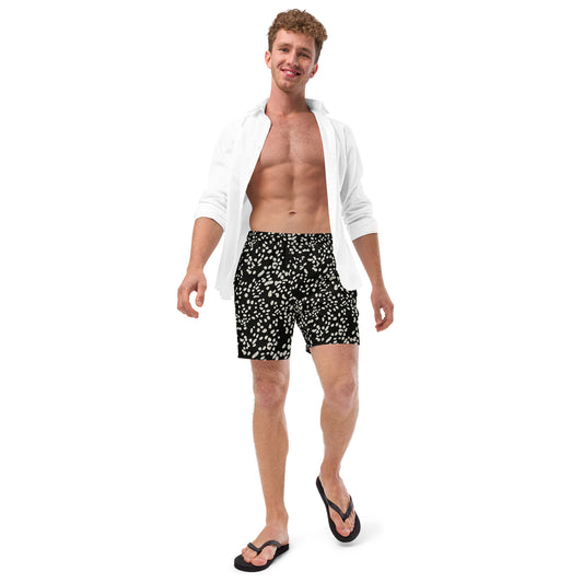 White Dots Adire Men's Swim Trunks