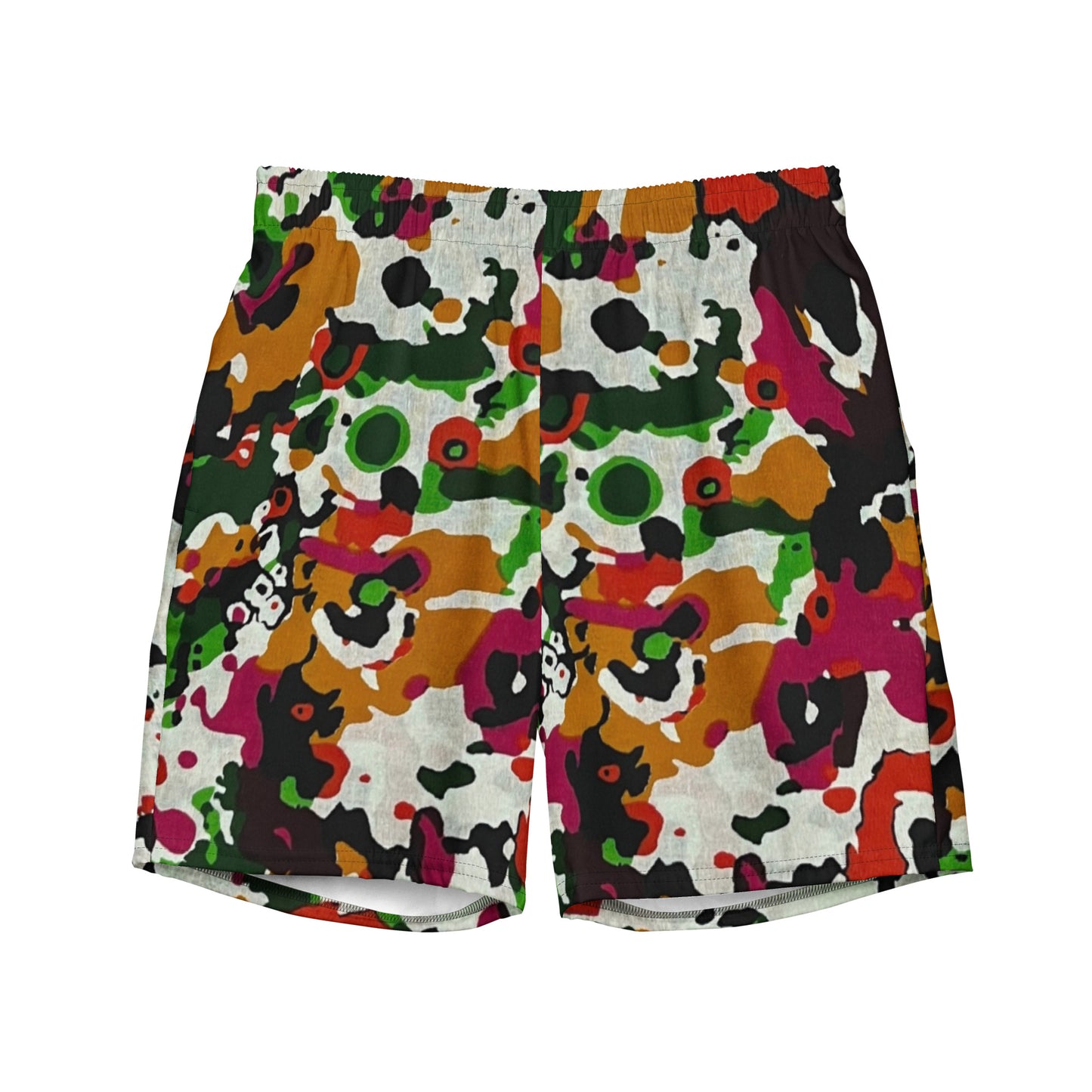 Multicolour Paint Ankara Recycled Swim Trunks