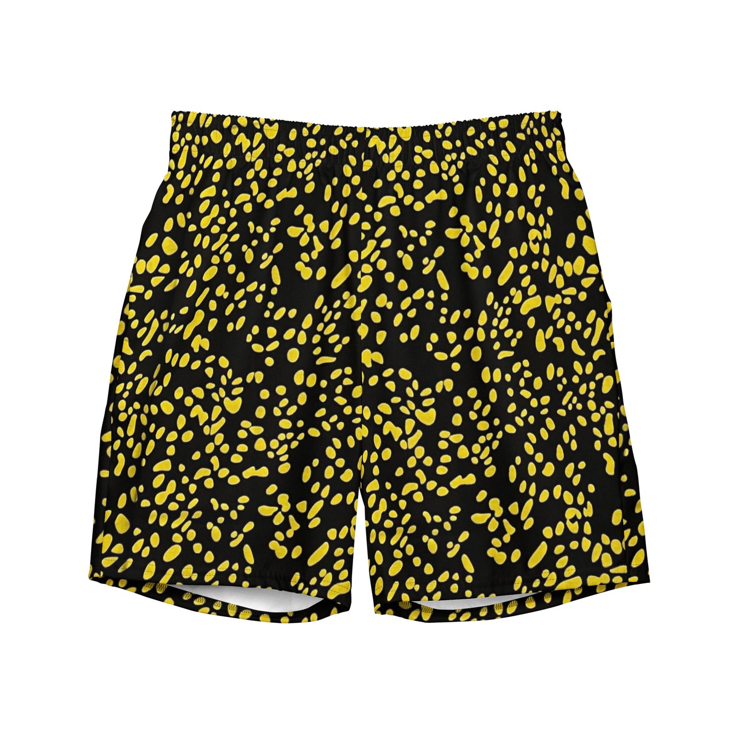 Yellow Dots Adire Men's Swim Trunks