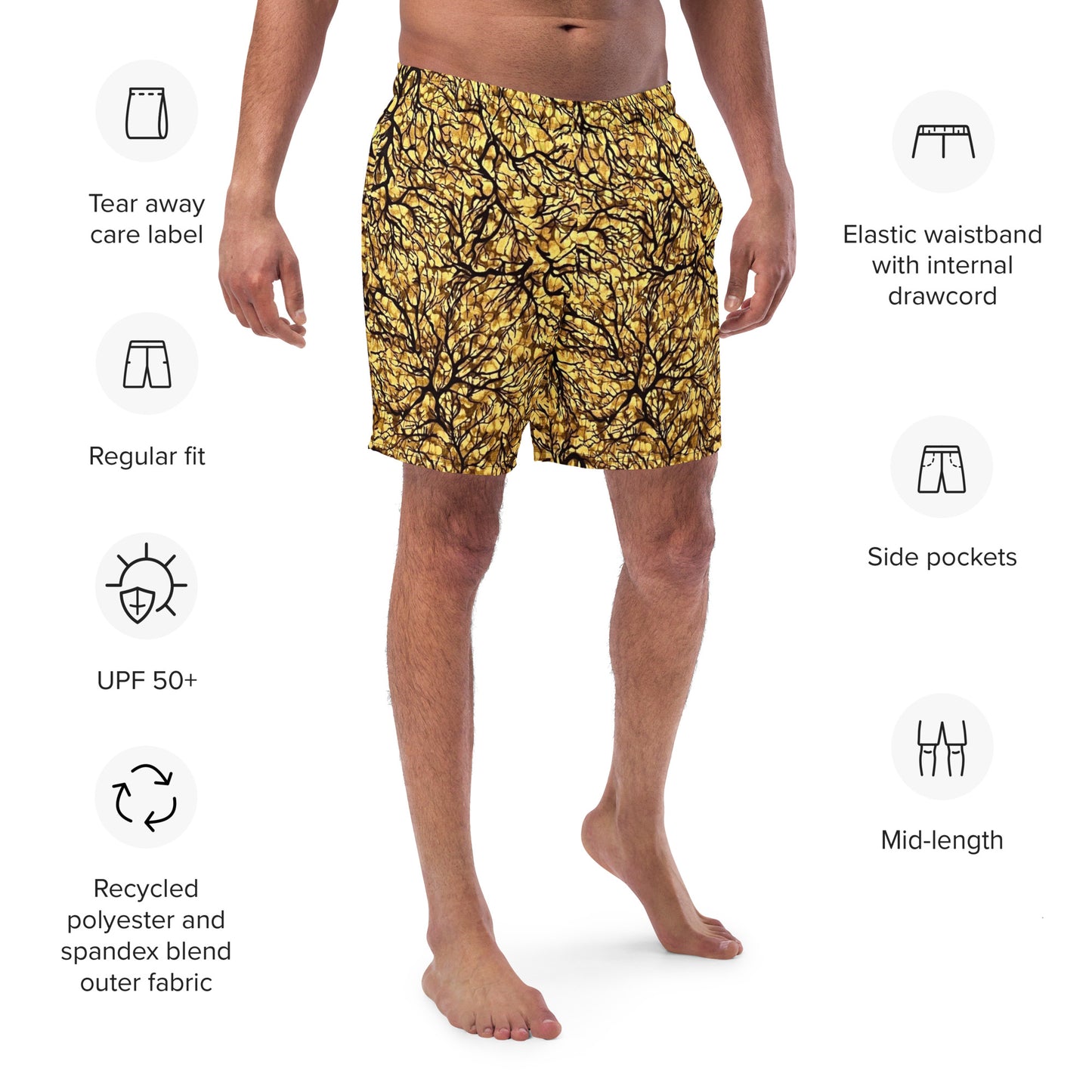 Trees Adire Men's Swim Trunks