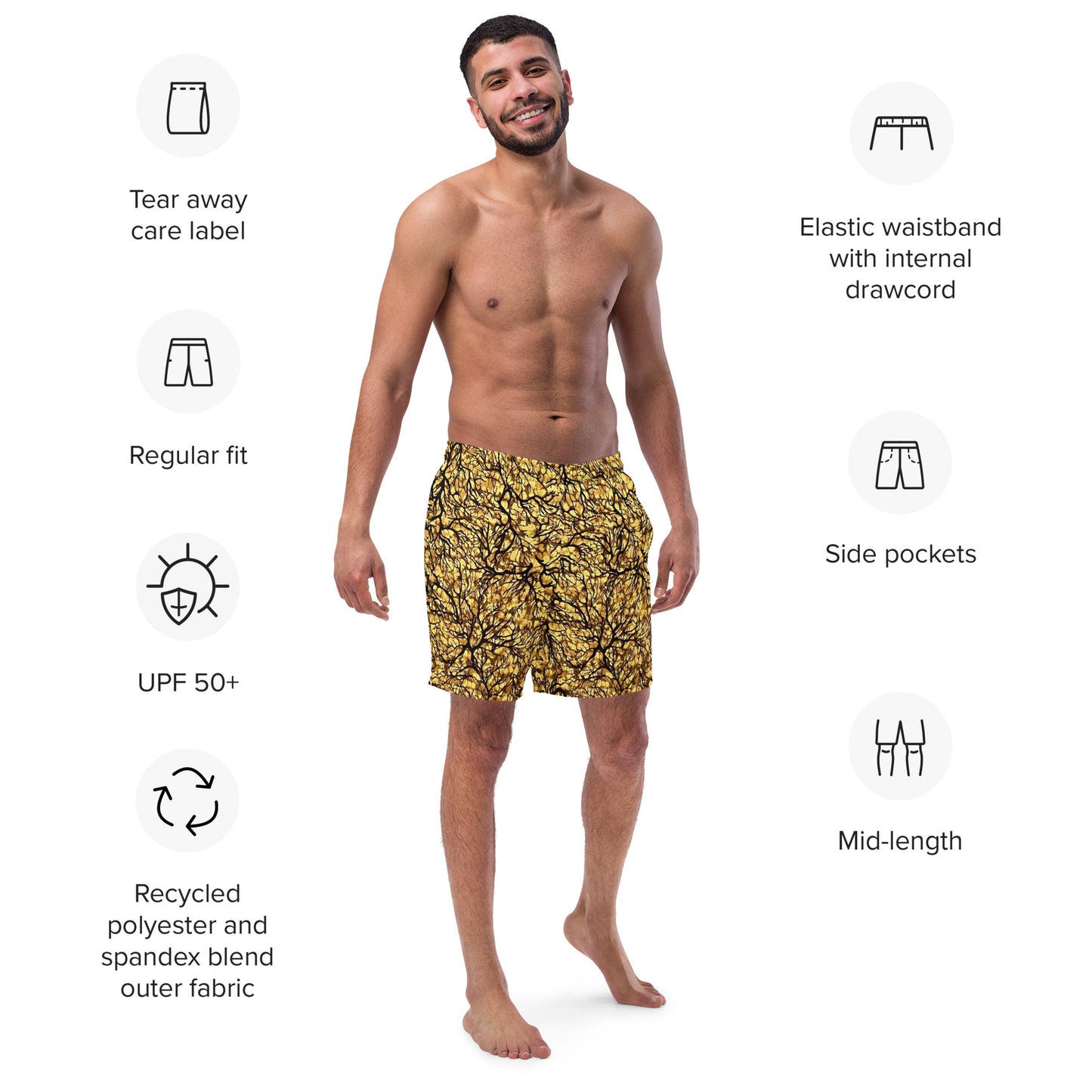 Trees Adire Men's Swim Trunks