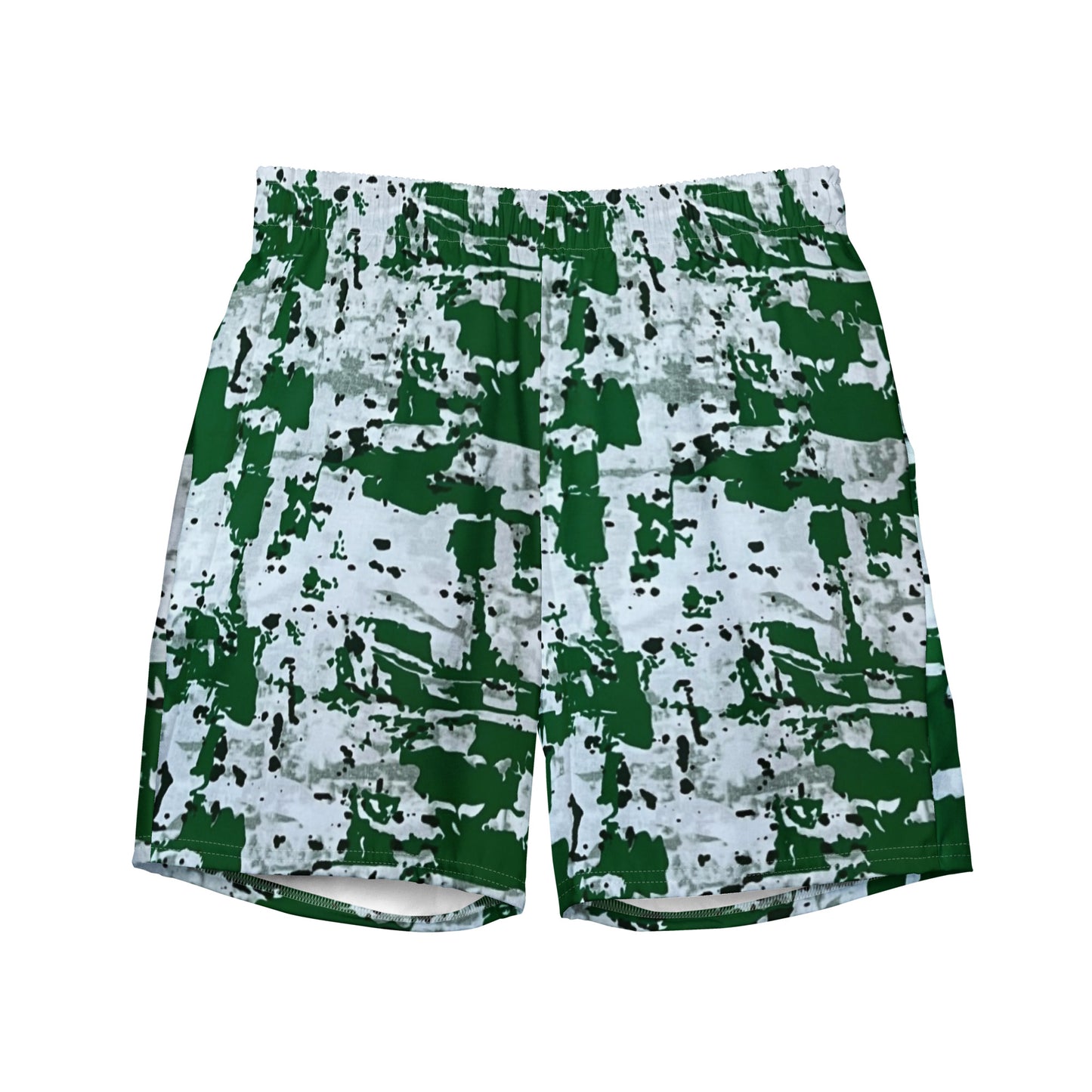 Green Camo Adire Men's Swim Trunks