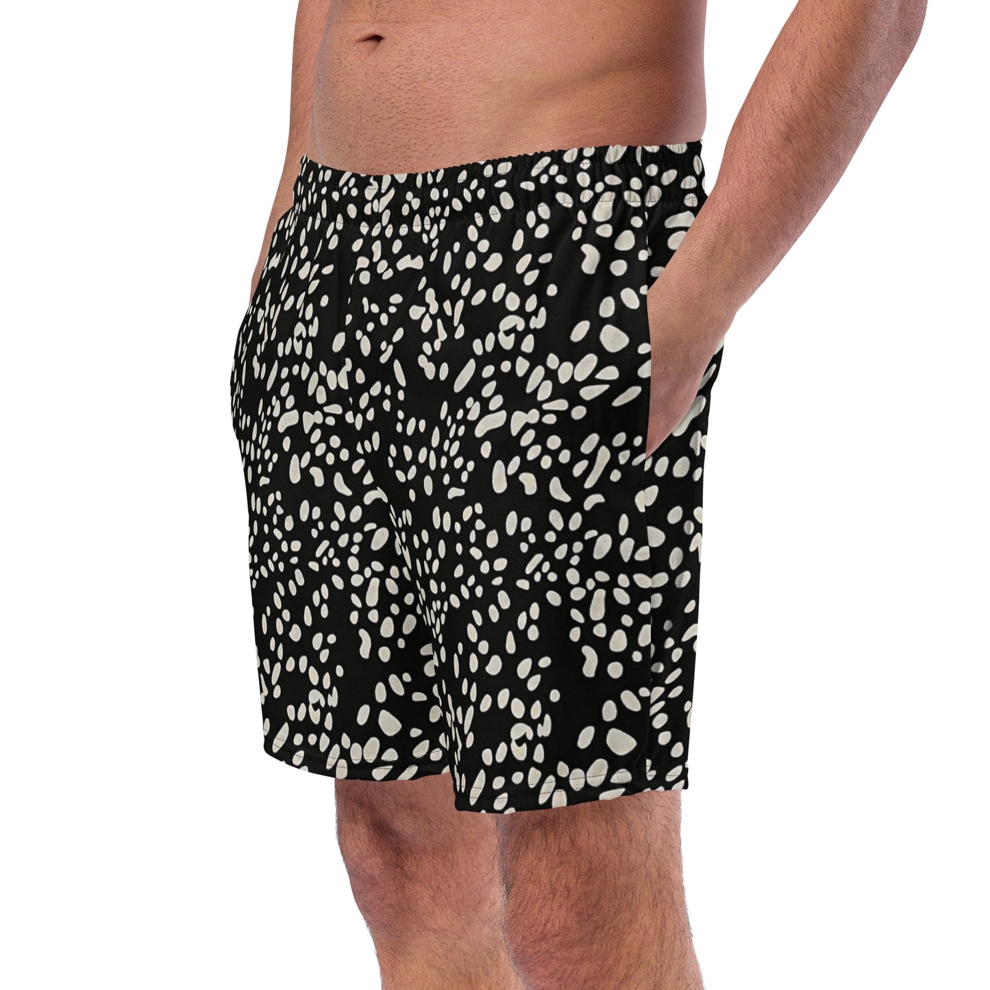 White Dots Adire Men's Swim Trunks