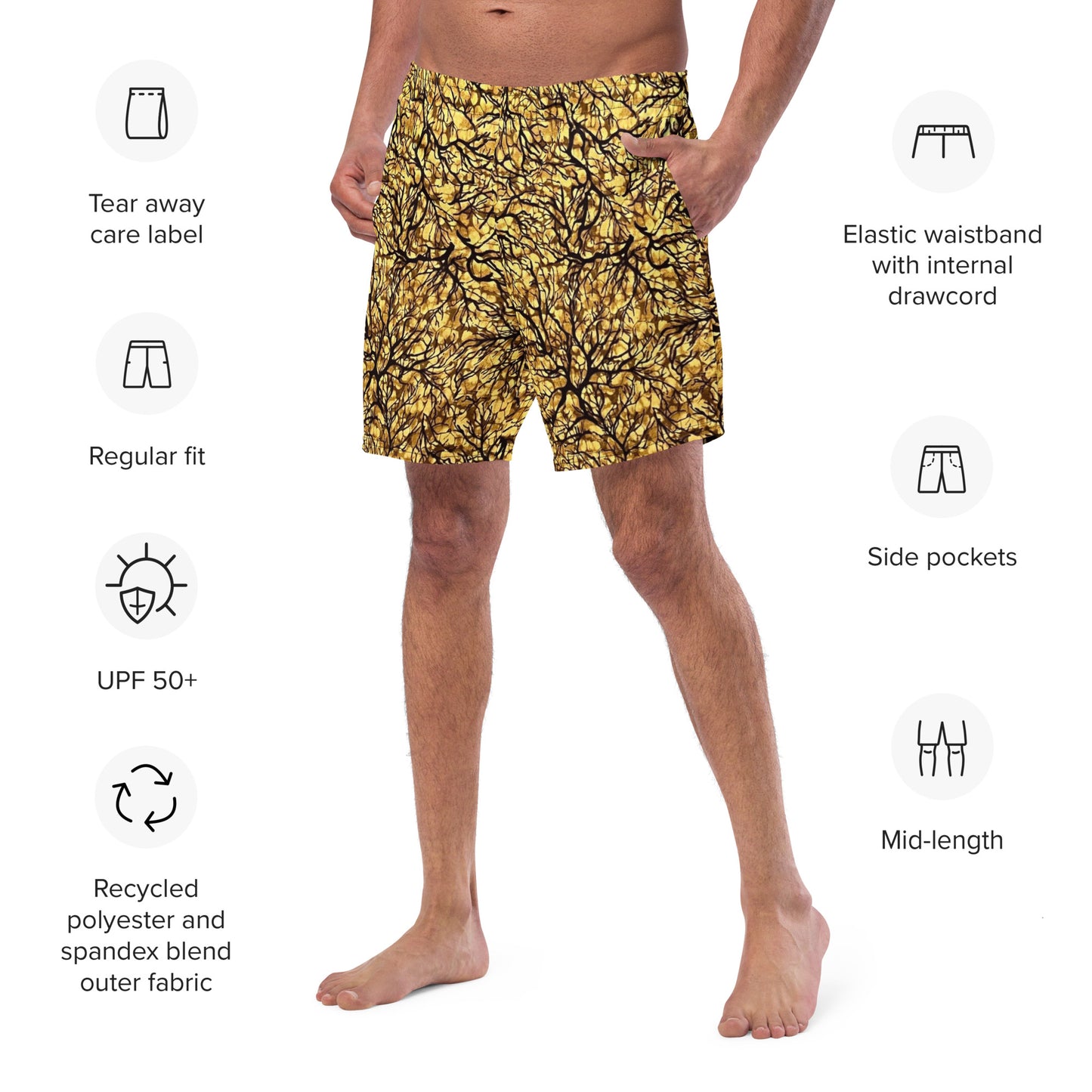 Trees Adire Men's Swim Trunks