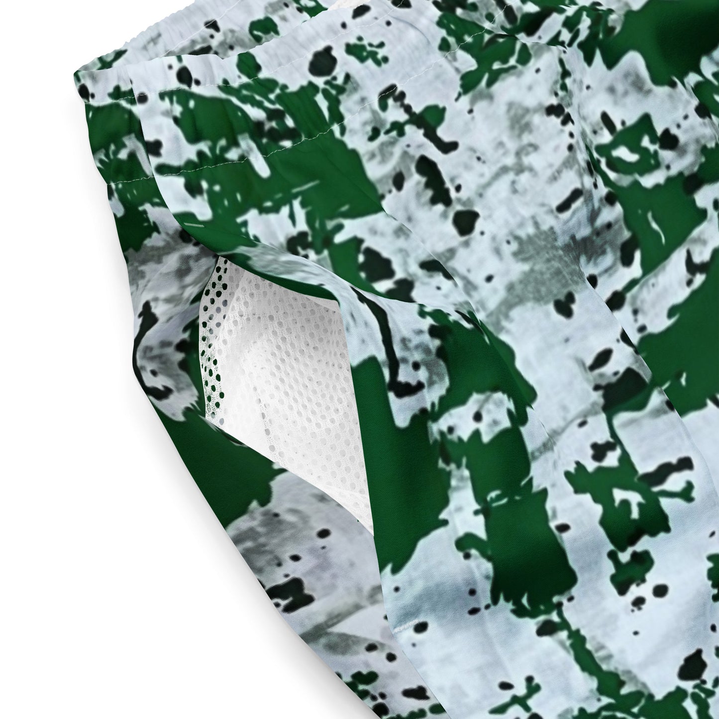 Green Camo Adire Men's Swim Trunks