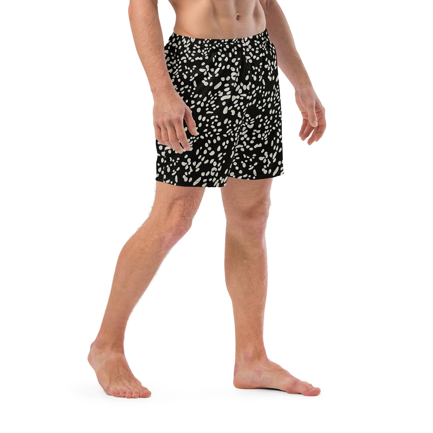 White Dots Adire Men's Swim Trunks