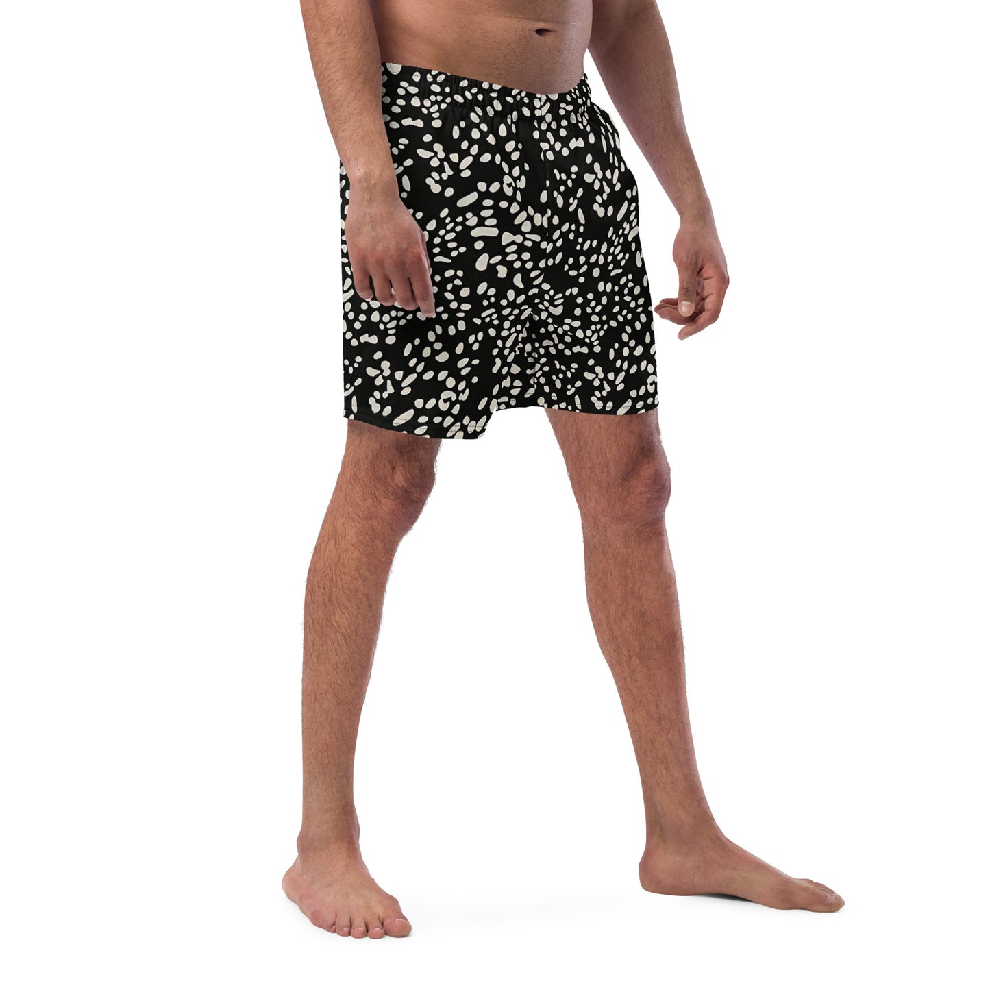 White Dots Adire Men's Swim Trunks