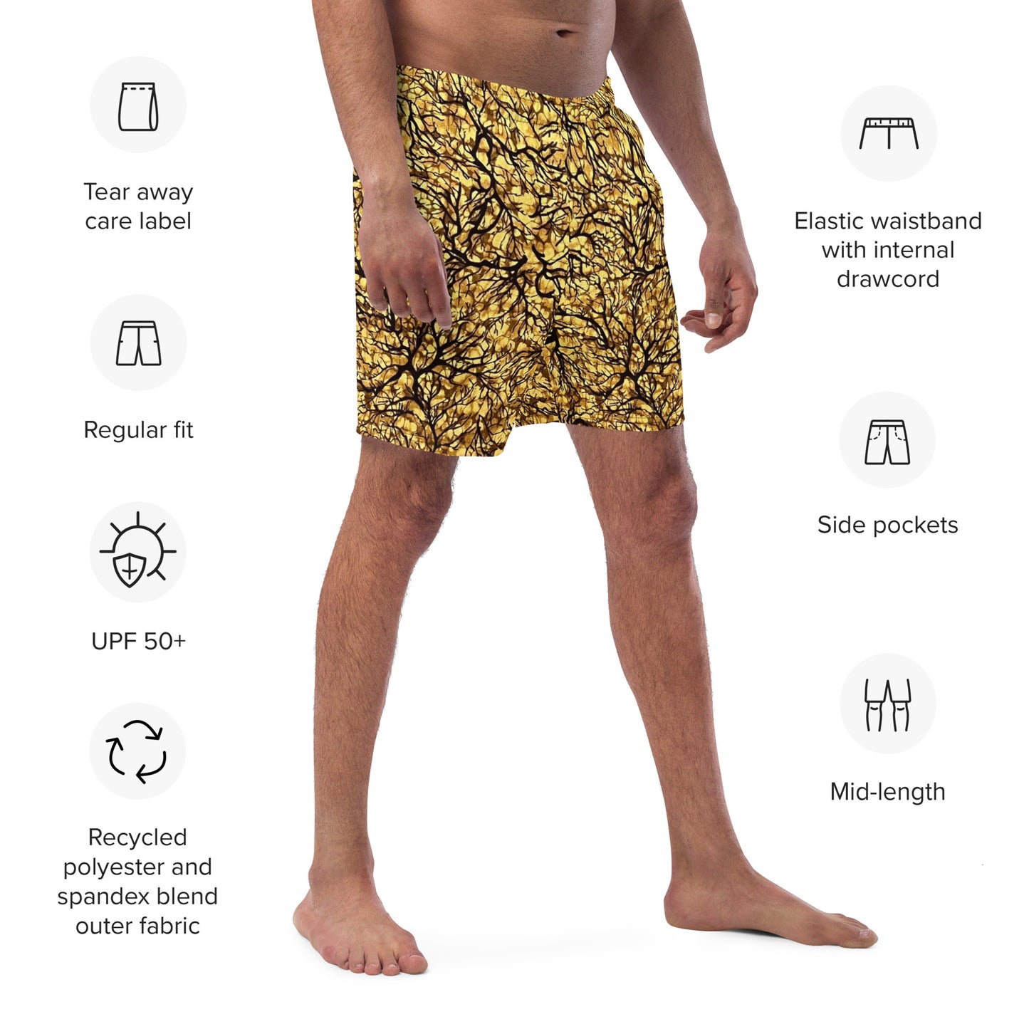 Trees Adire Men's Swim Trunks