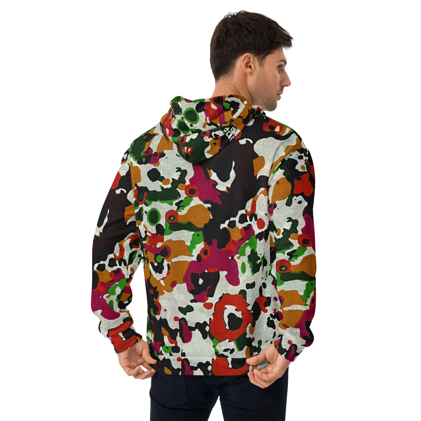 Multicolour Paint Ankara Unisex Hoodie