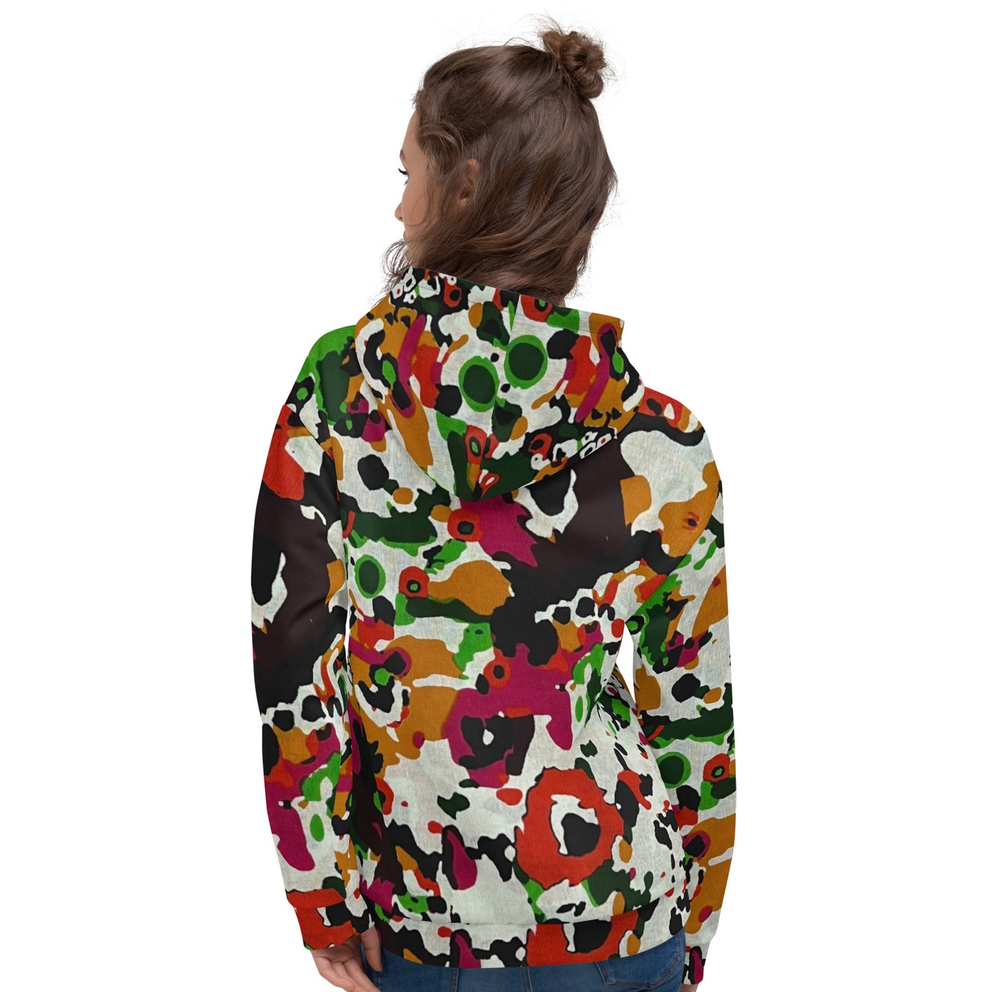 Multicolour Paint Ankara Unisex Hoodie