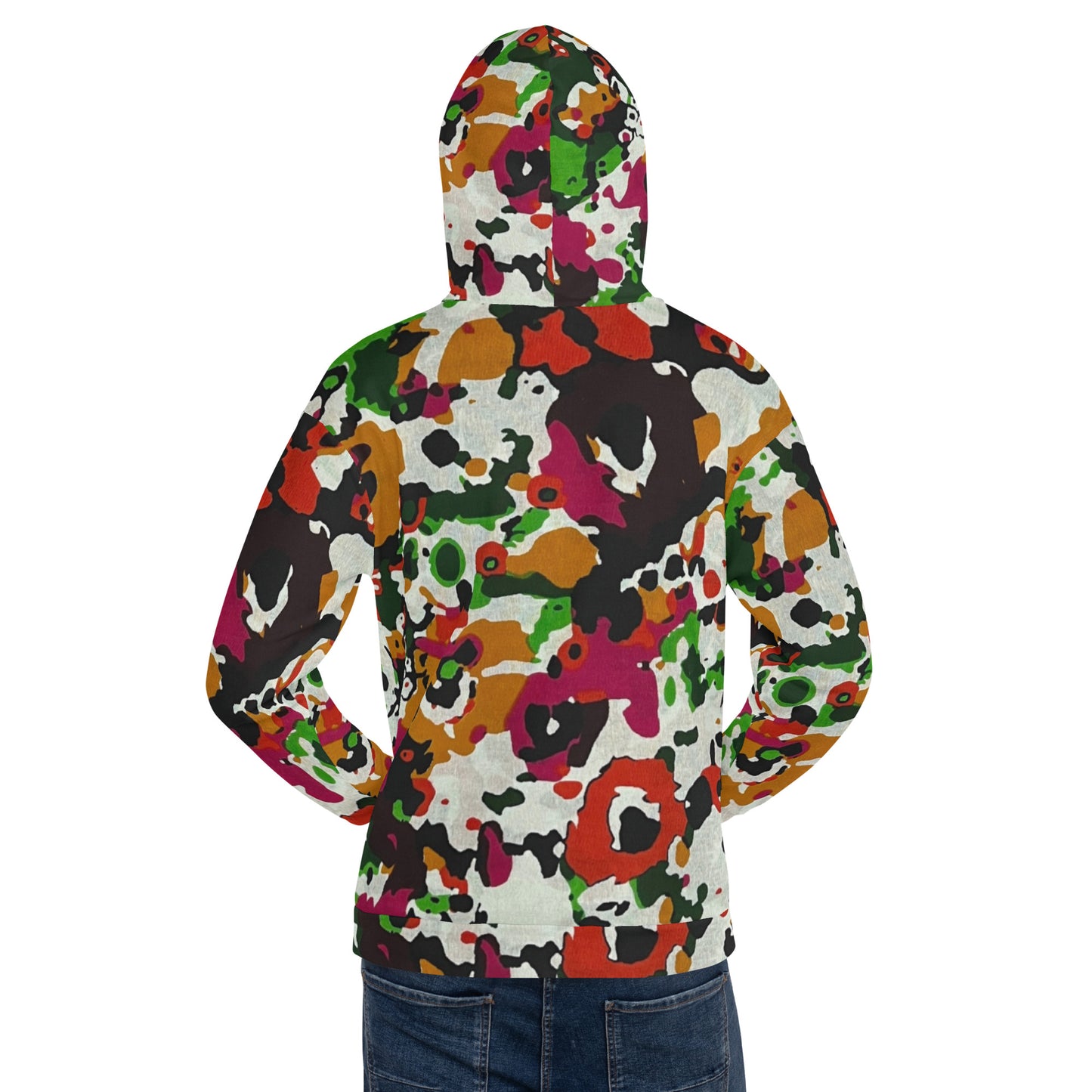 Multicolour Paint Ankara Unisex Hoodie