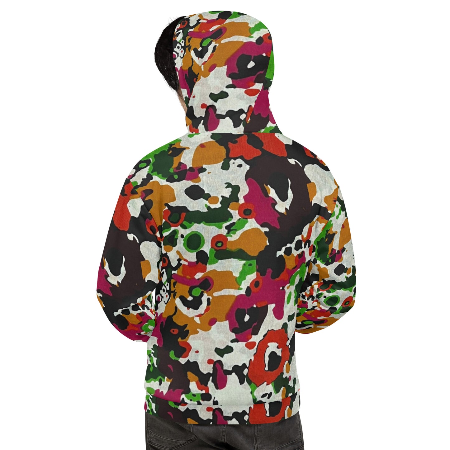 Multicolour Paint Ankara Unisex Hoodie