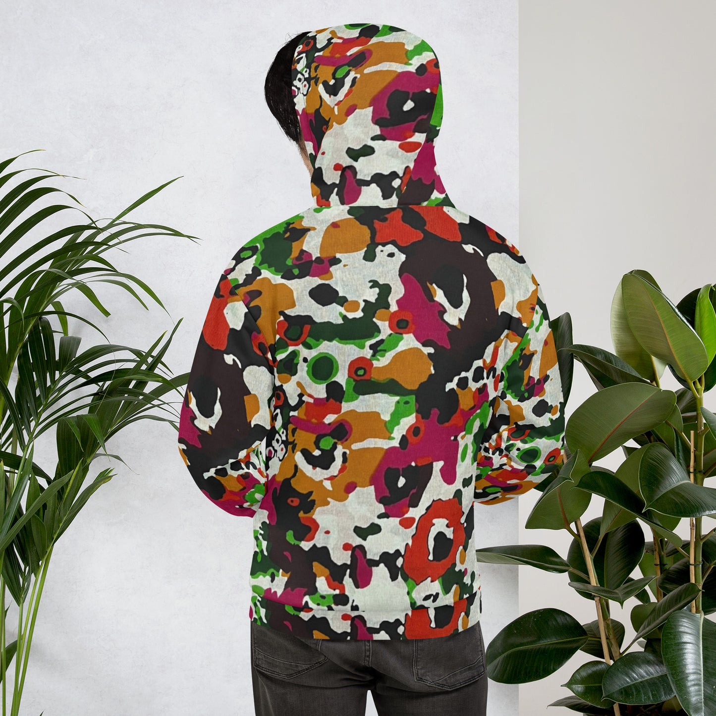 Multicolour Paint Ankara Unisex Hoodie