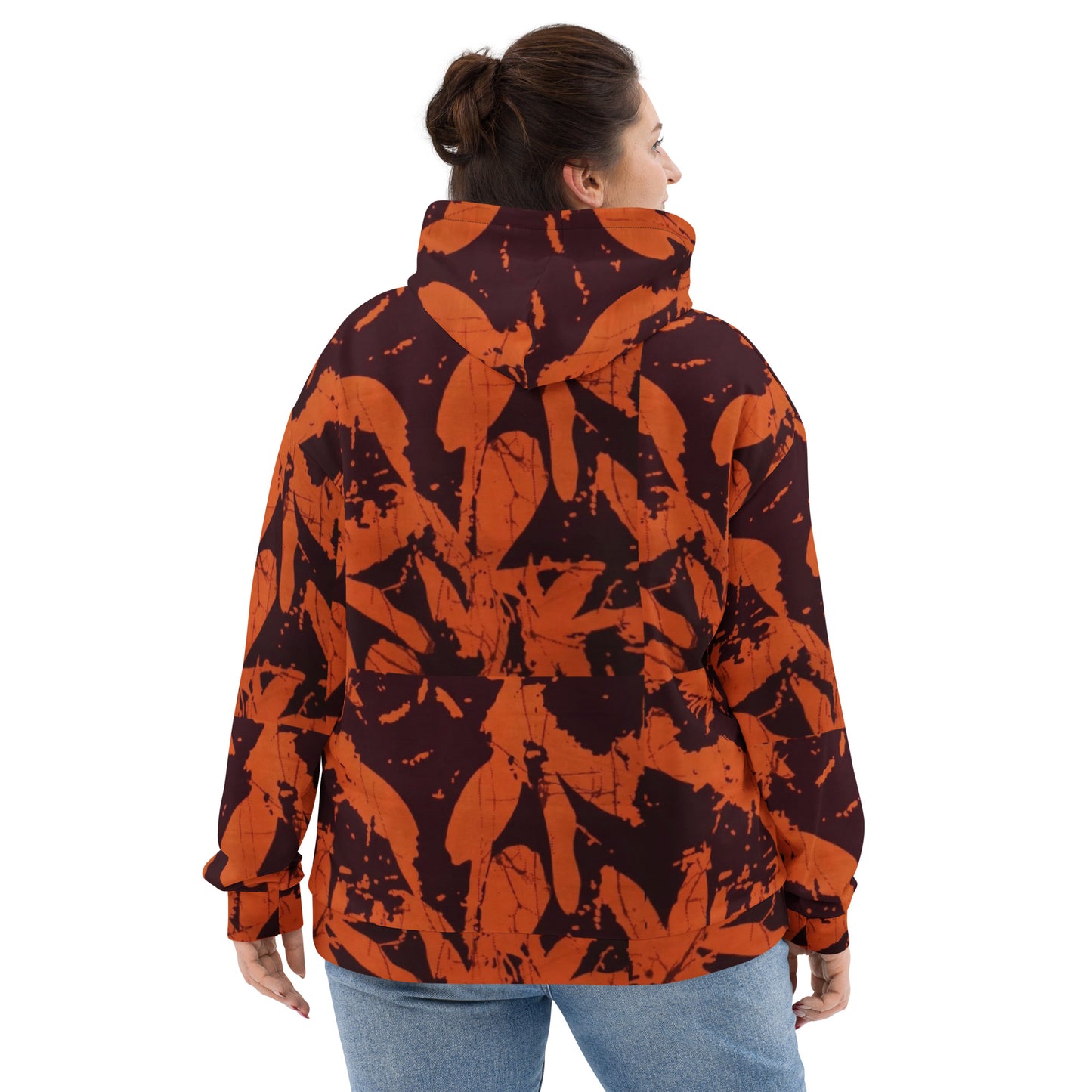 Orange Adire Unisex Hoodie