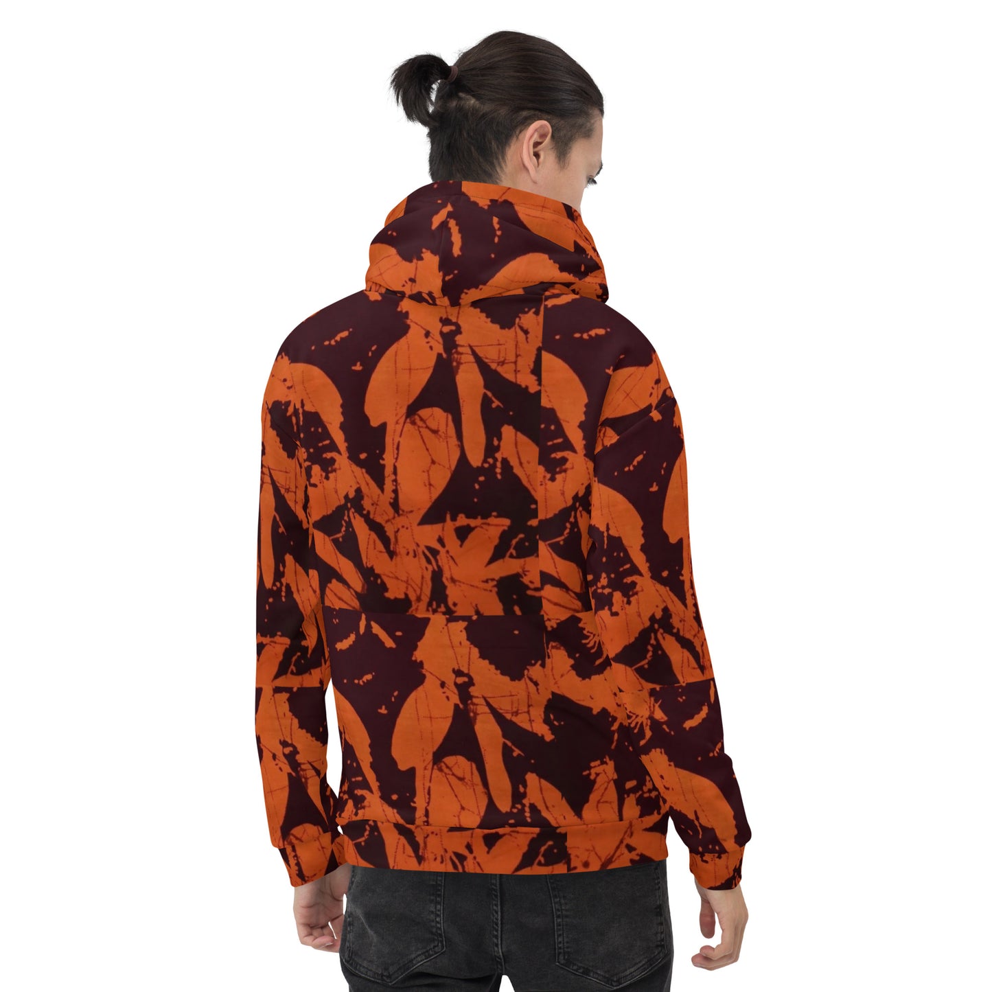 Orange Adire Unisex Hoodie