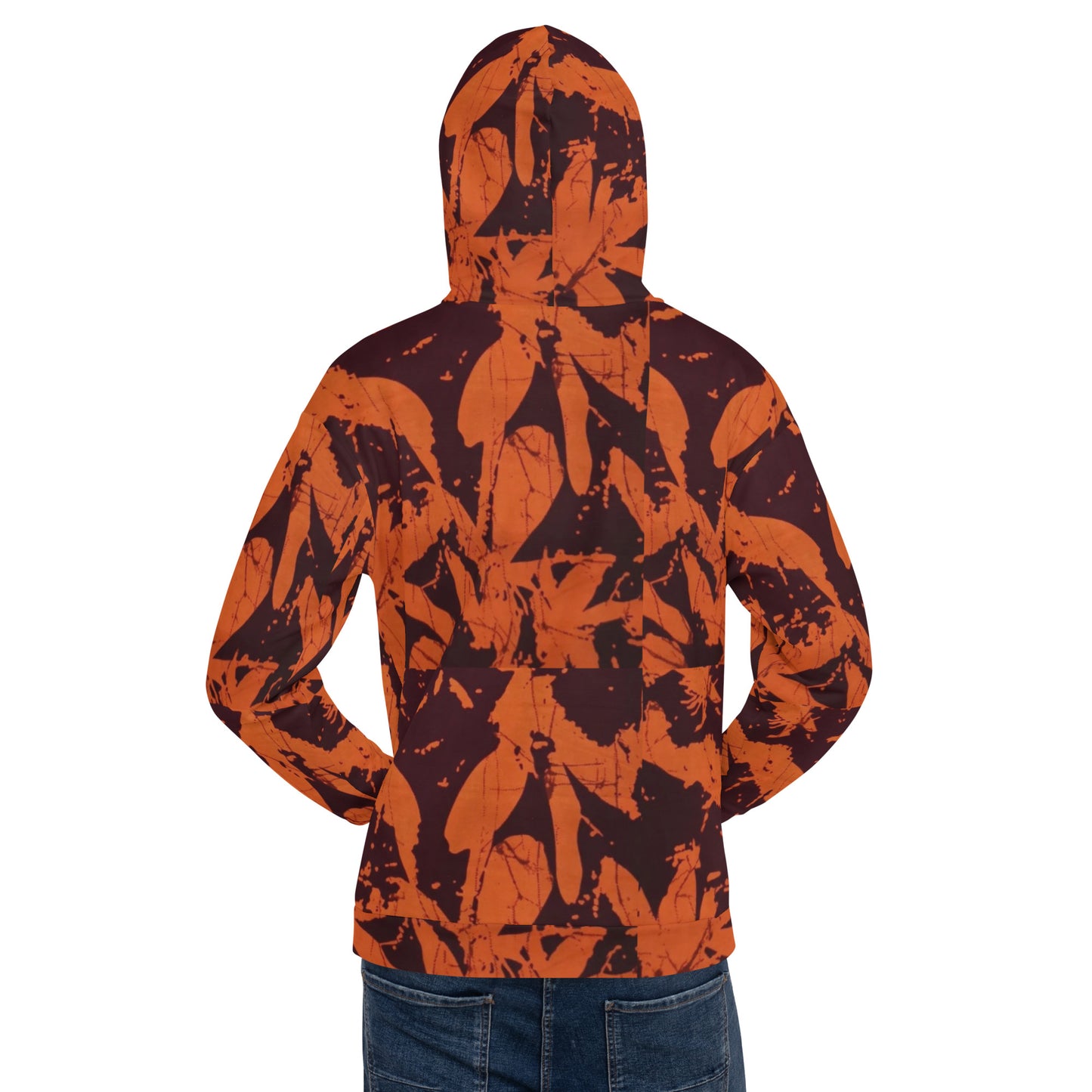 Orange Adire Unisex Hoodie