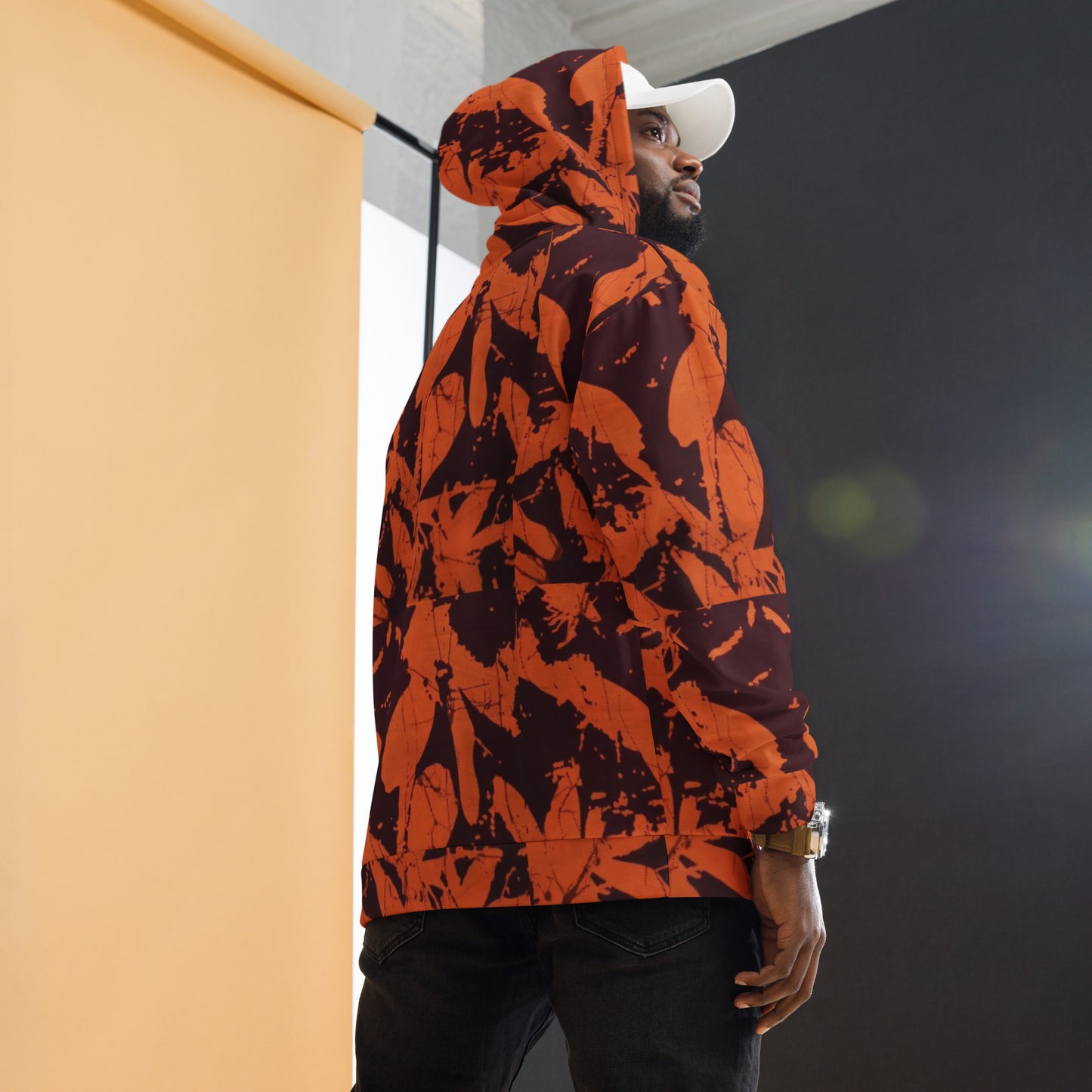 Orange Adire Unisex Hoodie