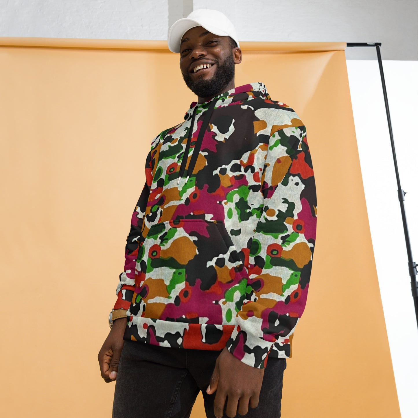 Multicolour Paint Ankara Unisex Hoodie