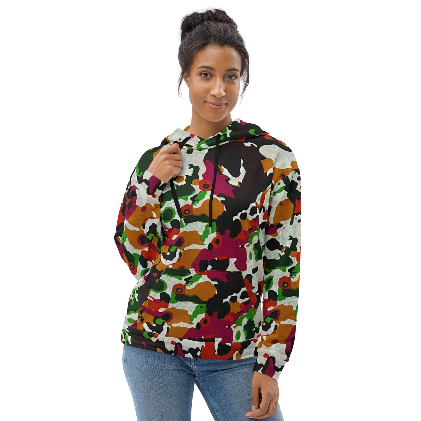 Multicolour Paint Ankara Unisex Hoodie