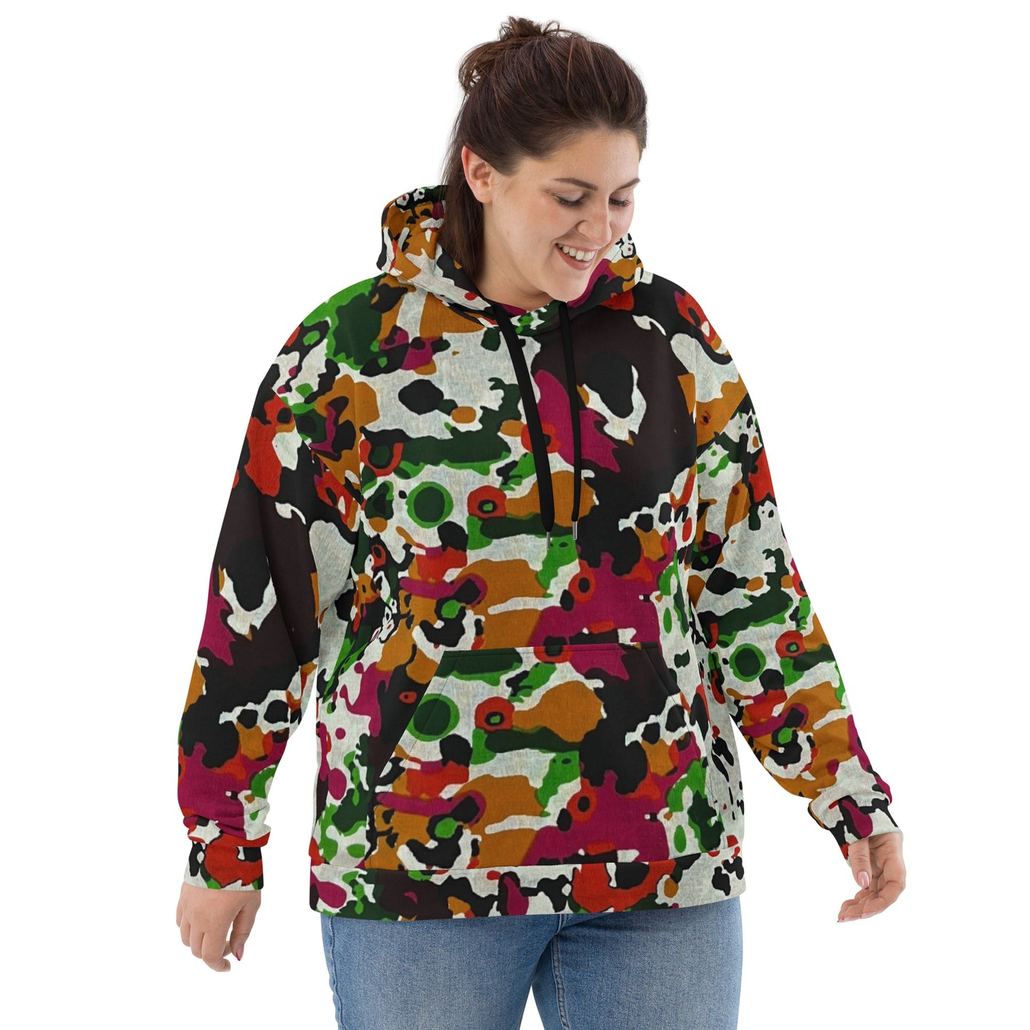 Multicolour Paint Ankara Unisex Hoodie