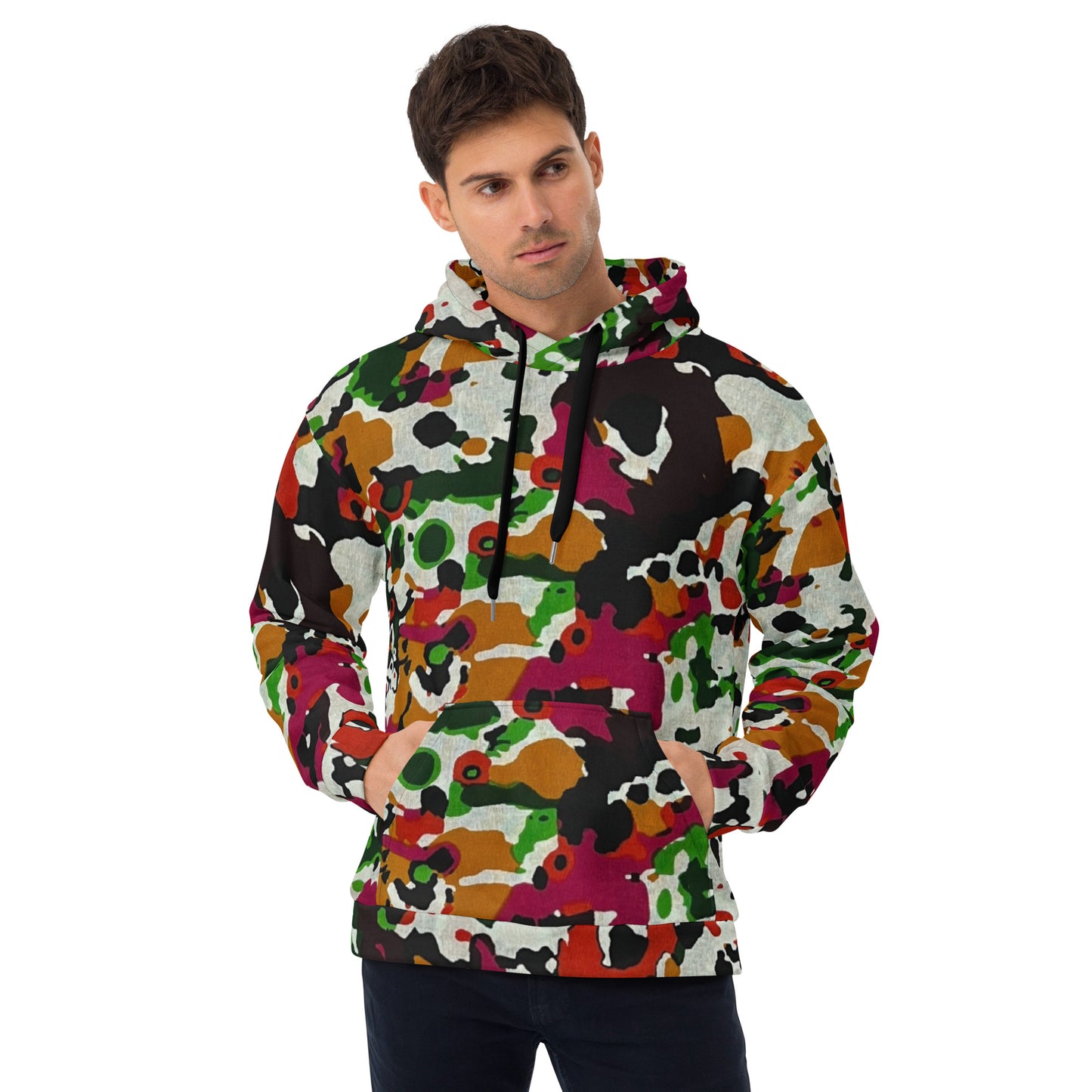 Multicolour Paint Ankara Unisex Hoodie