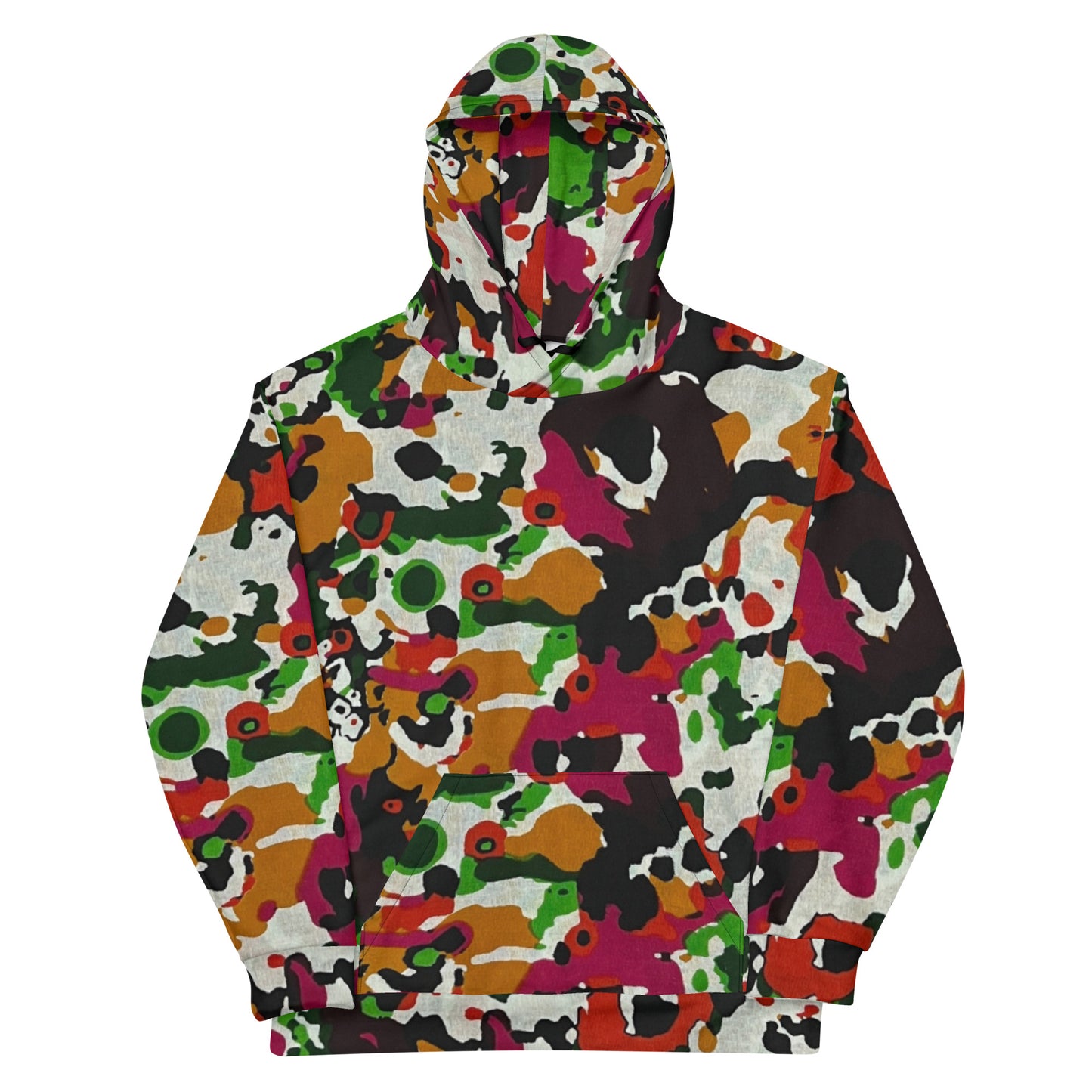 Multicolour Paint Ankara Unisex Hoodie