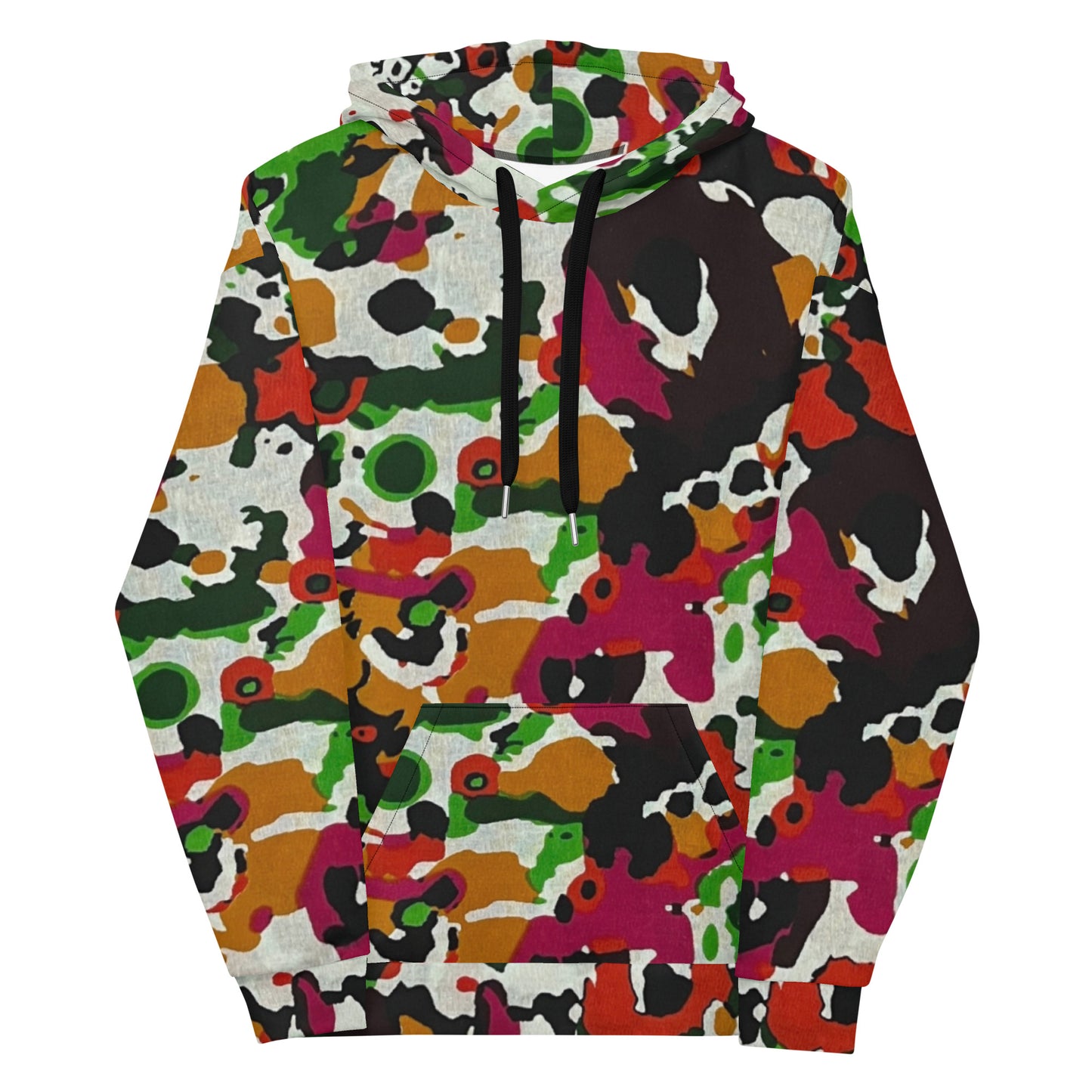 Multicolour Paint Ankara Unisex Hoodie